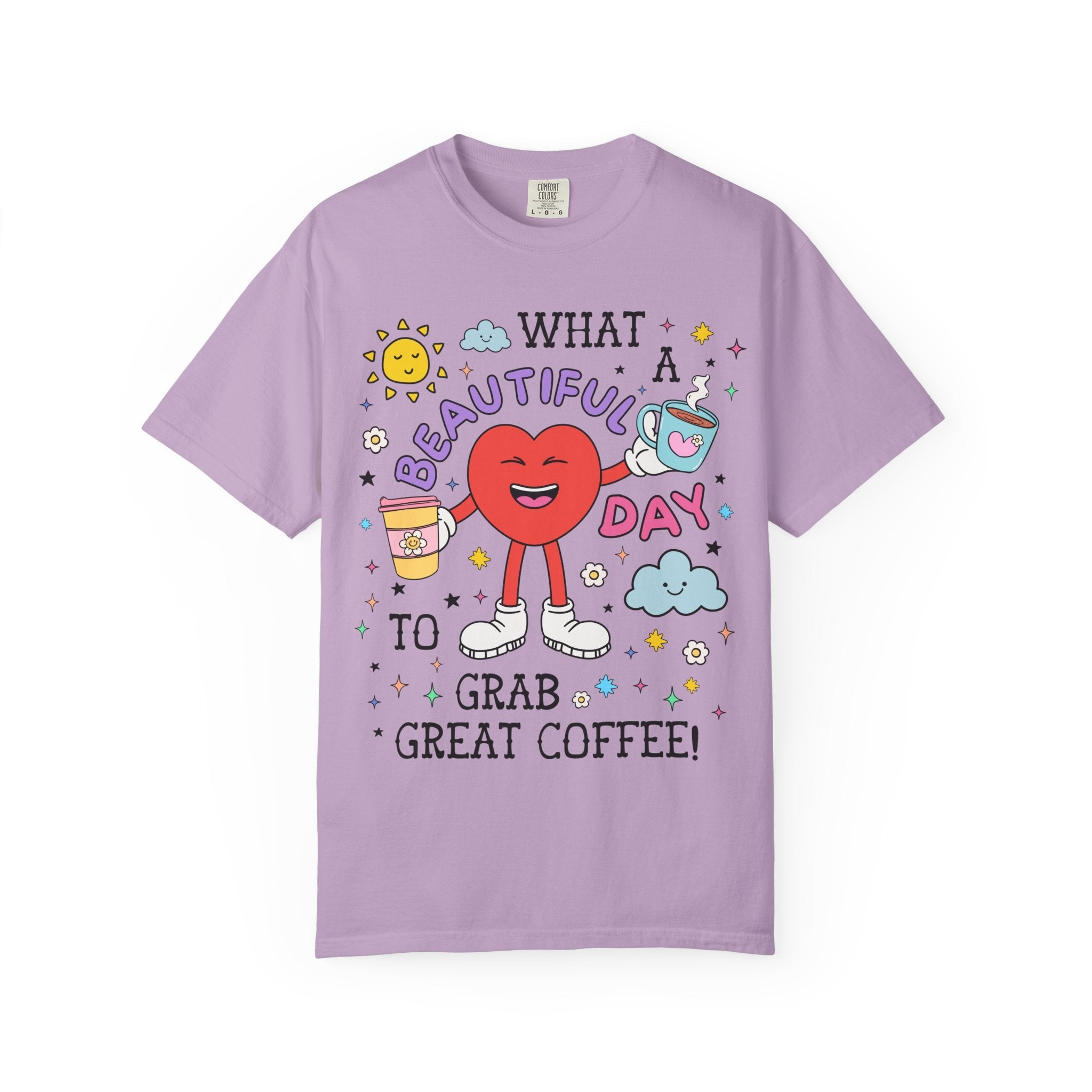 Cute Coffee Lover Tee Shirt for Mom Who Loves Coffee, Silly Retro Aesthetic T-Shirt for Barista or Iced Coffee Lover, Funny Saying Shirt - Opal and June