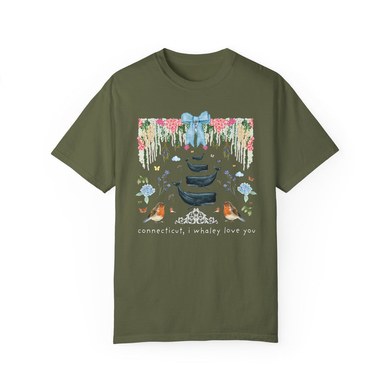 Cute Connecticut Tee Shirt with Flowers - Opal and June