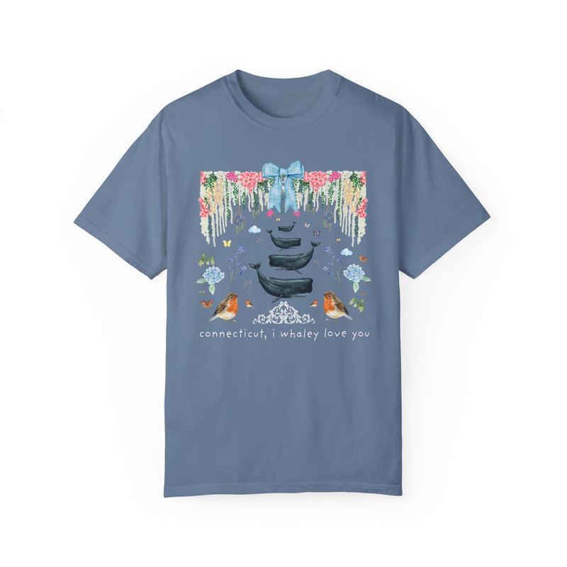 Cute Connecticut Tee Shirt with Flowers - Opal and June