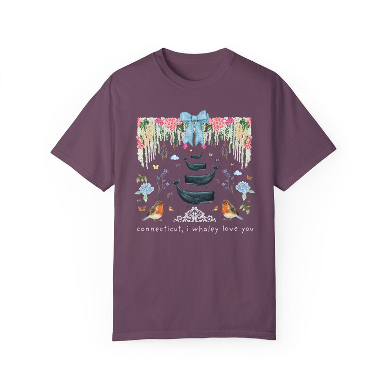 Cute Connecticut Tee Shirt with Flowers - Opal and June