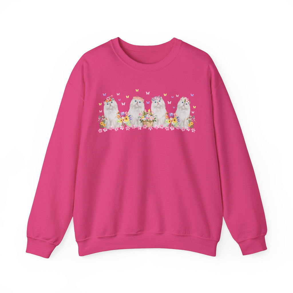 Cute Cottagecore Cat Sweatshirt for Cat Mom: Silly Coquette Grandma Aesthetic Shirt, Cat Lover, 90s Throwback Shirt with Boho Butterflies - Opal and June