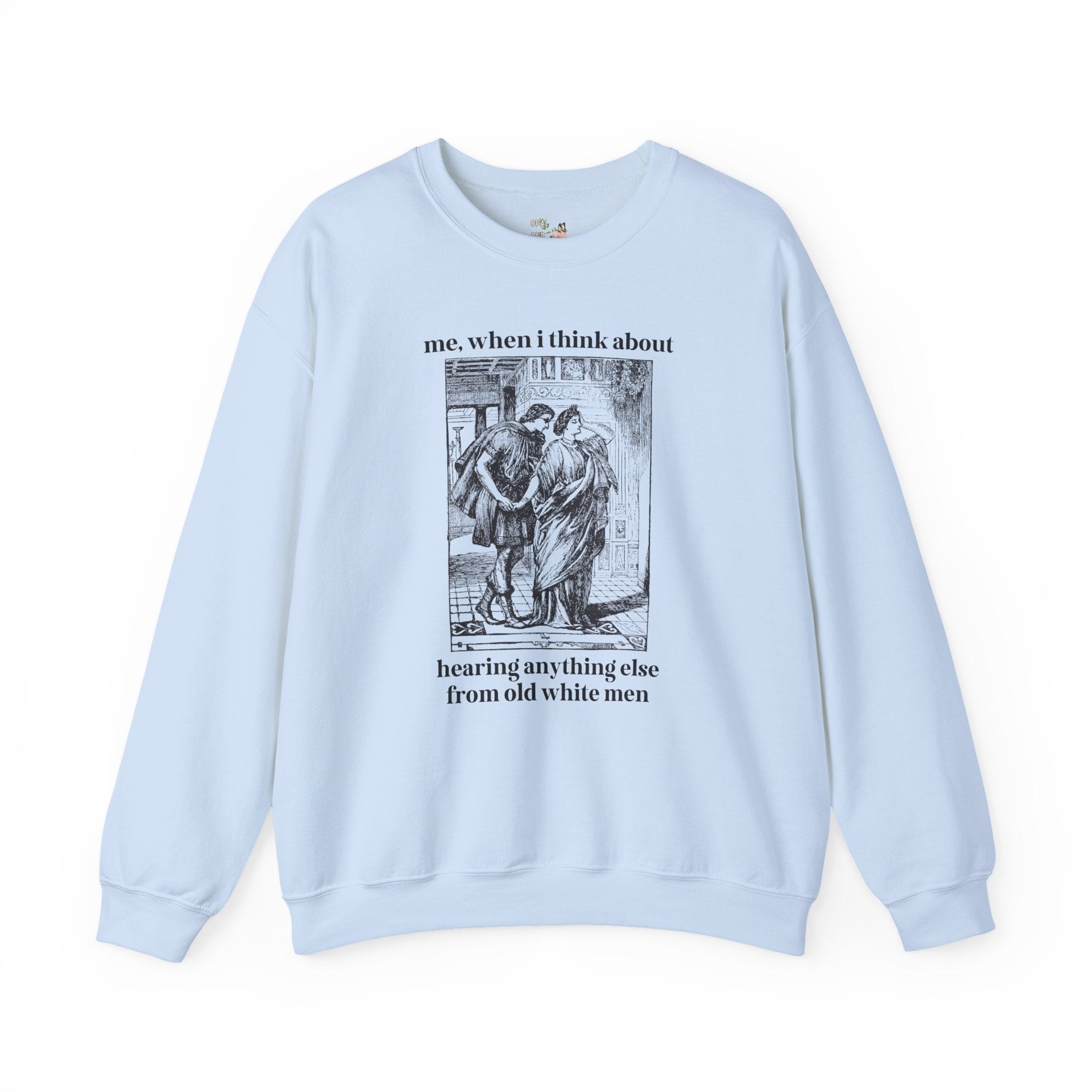 Cute Feminist Sweatshirt for Historian, Equal Rights Funny Saying Womens Rights Shirt, Vintage Aesthetic, Heard Enough From Old White Men - Opal and June