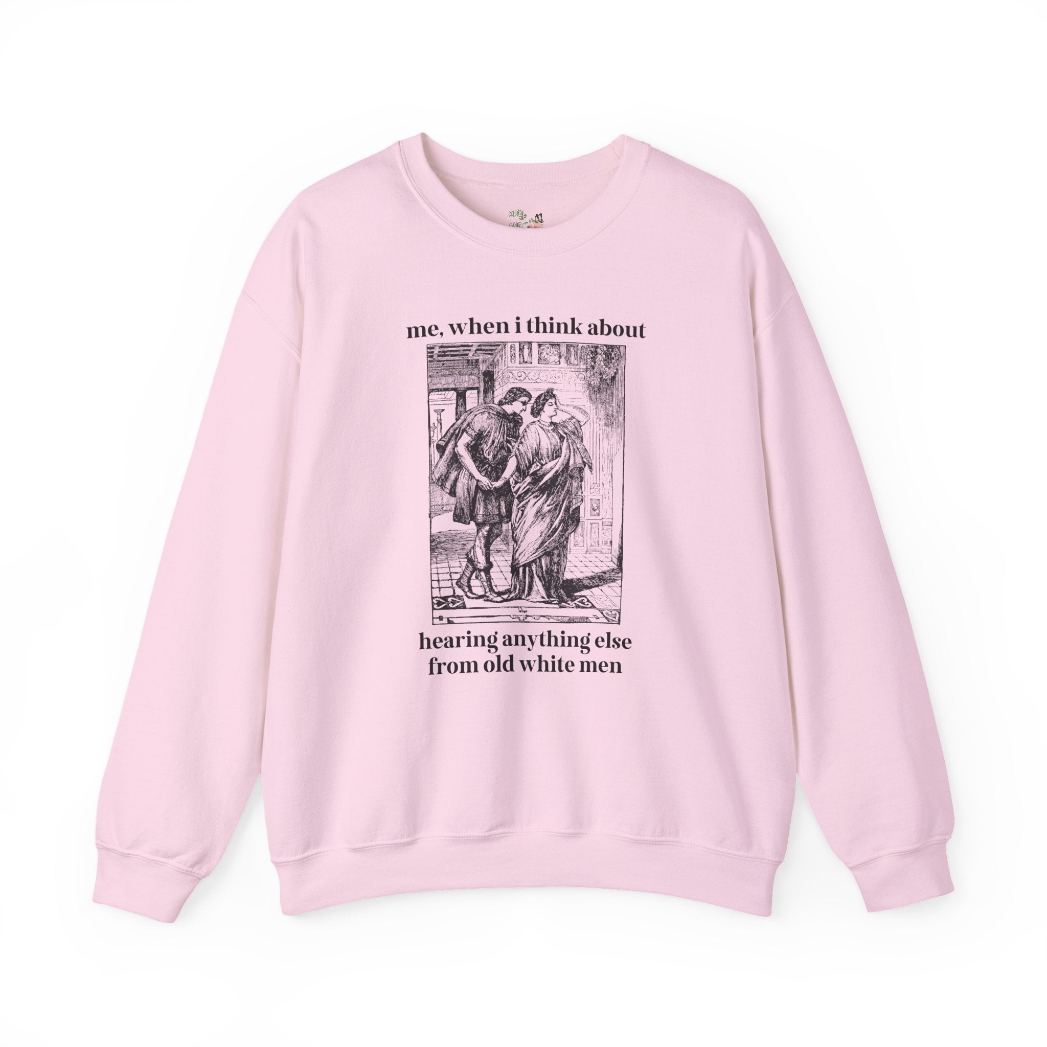 Cute Feminist Sweatshirt for Historian, Equal Rights Funny Saying Womens Rights Shirt, Vintage Aesthetic, Heard Enough From Old White Men - Opal and June