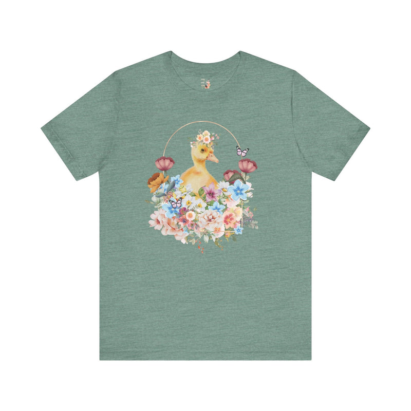 Cute Floral Duck T-Shirt - Opal and June