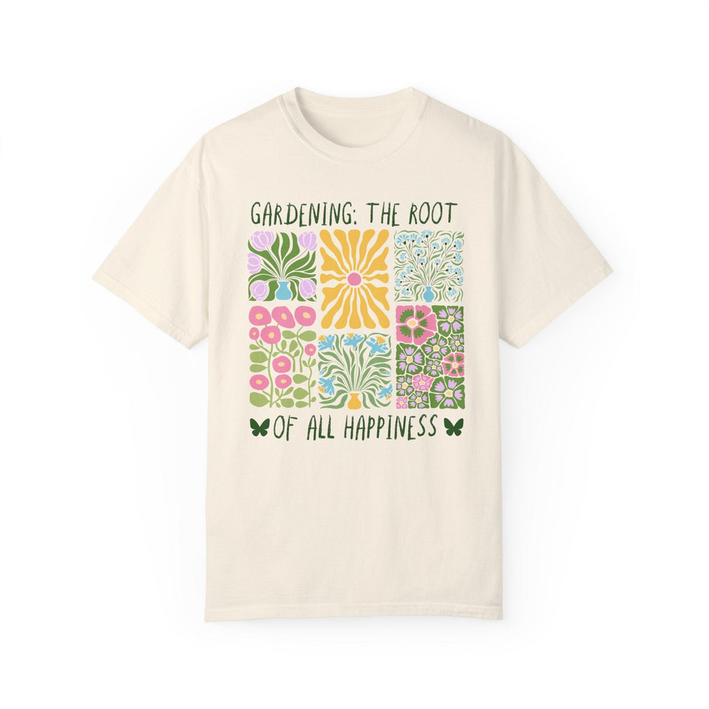 Cute Gardening Tee Shirt for Mom Who Gardens, Mother's Day Gift for Grandma, Boho Cottagecore Butterfly Lover T-Shirt for Flower Farmer - Opal and June