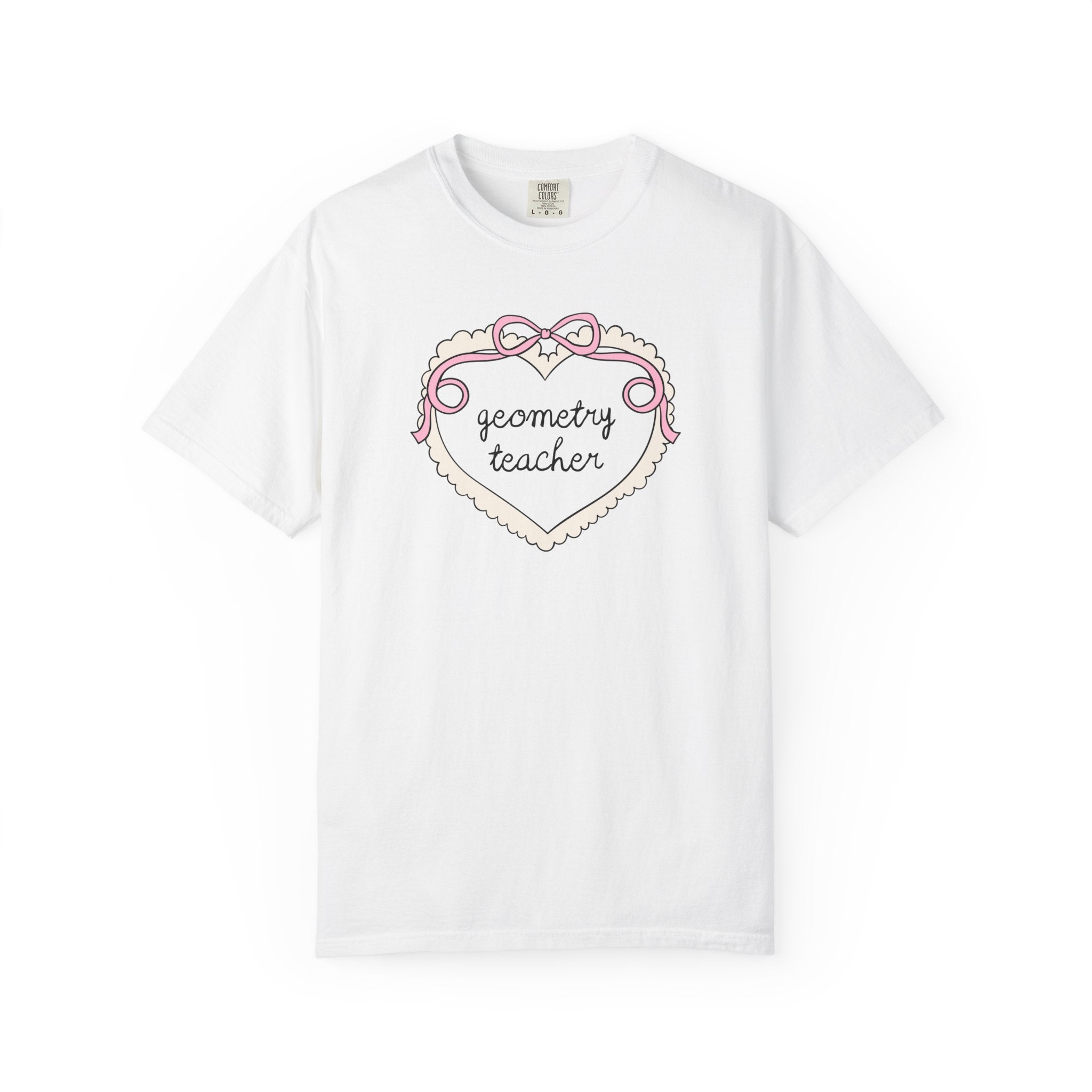 Cute Geometry Teacher Tee Shirt for High School Math Teacher, Math Department Matching Tees for First Day of School, Back to School Gift - Opal and June