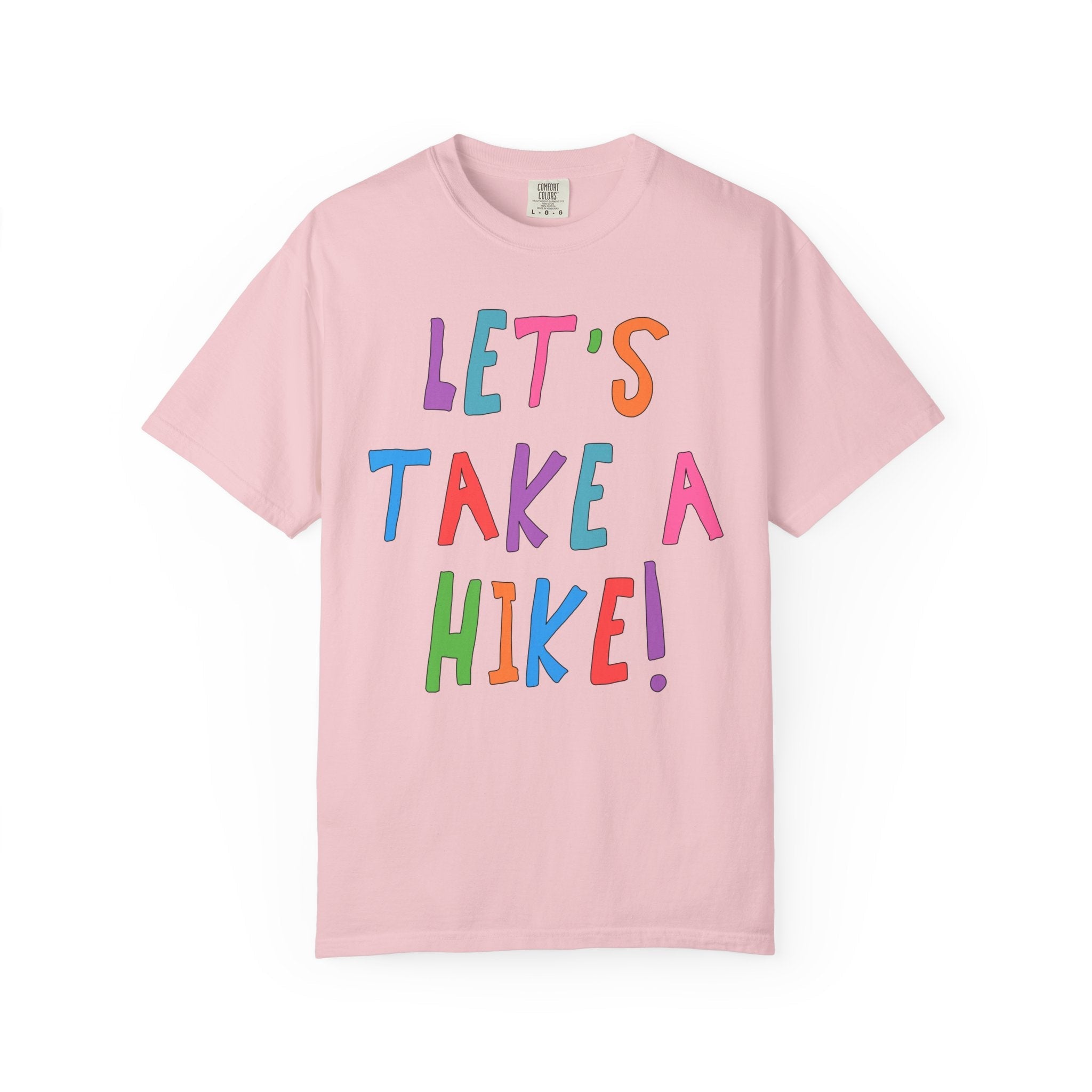 Cute Hiking Lover Tee Shirt for Sister or Friend Who Loves Long Walks in Nature: Let's Take a Hike! - Opal and June