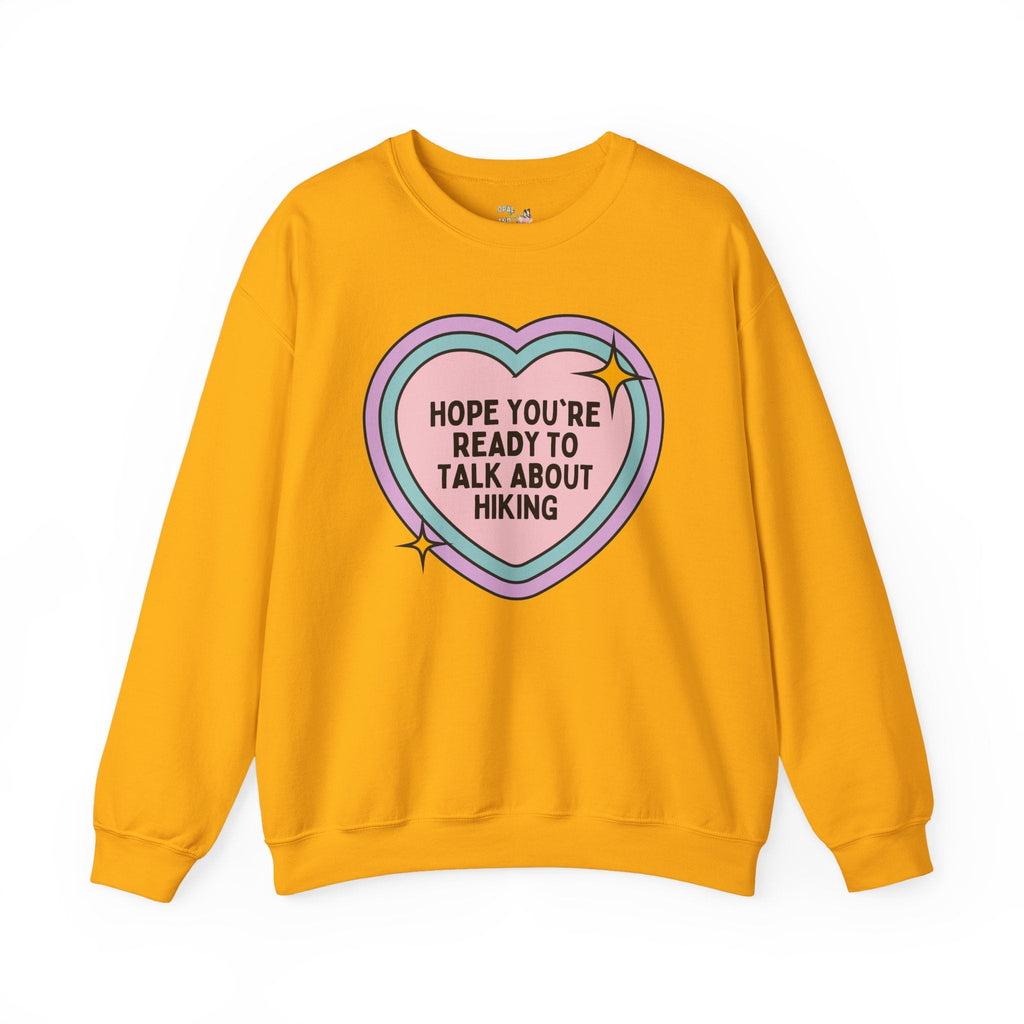 Cute Hiking Sweatshirt for Friend or Sister Who Loves Hiking, Colorful Camping Crewneck for Daughter, Cute Hiking Lover Shirt with Heart - Opal and June