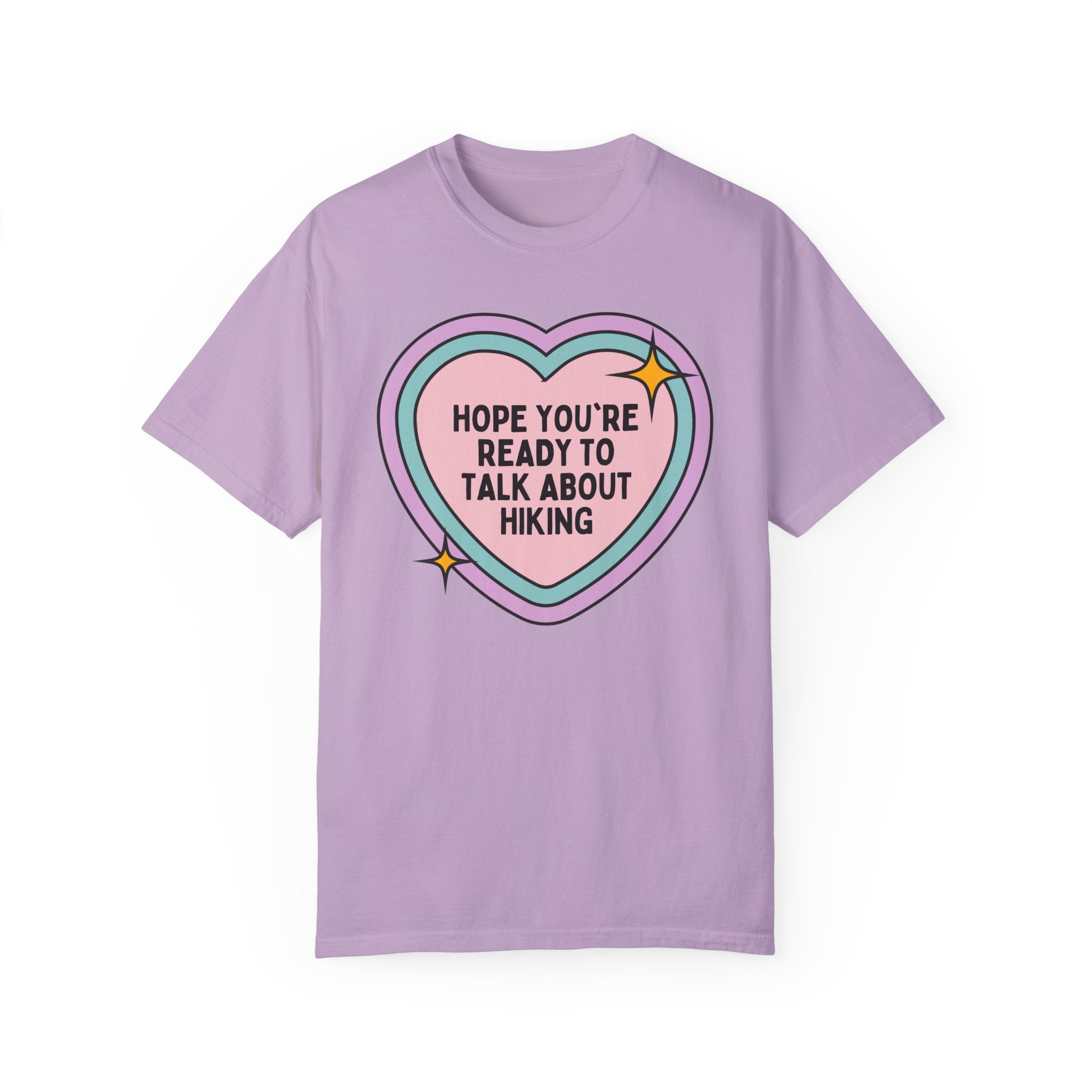 Cute Hiking Tee Shirt for Friend or Sister Who Loves Hiking, Colorful Camping T-Shirt for Daughter, Cute Hiking Lover T-Shirt with Heart - Opal and June