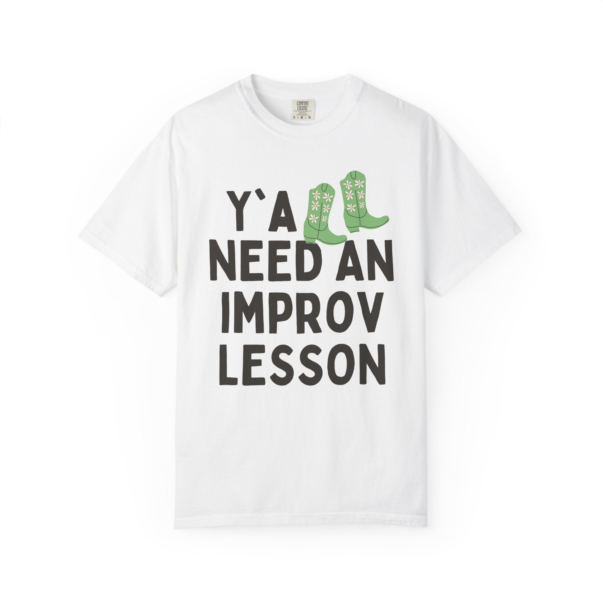 Cute Improv Theater Teacher Tee Shirt, Western Aesthetic: Y'all Need an Improv Lesson, Funny Saying Teacher Appreciation, Teaching Assistant - Opal and June