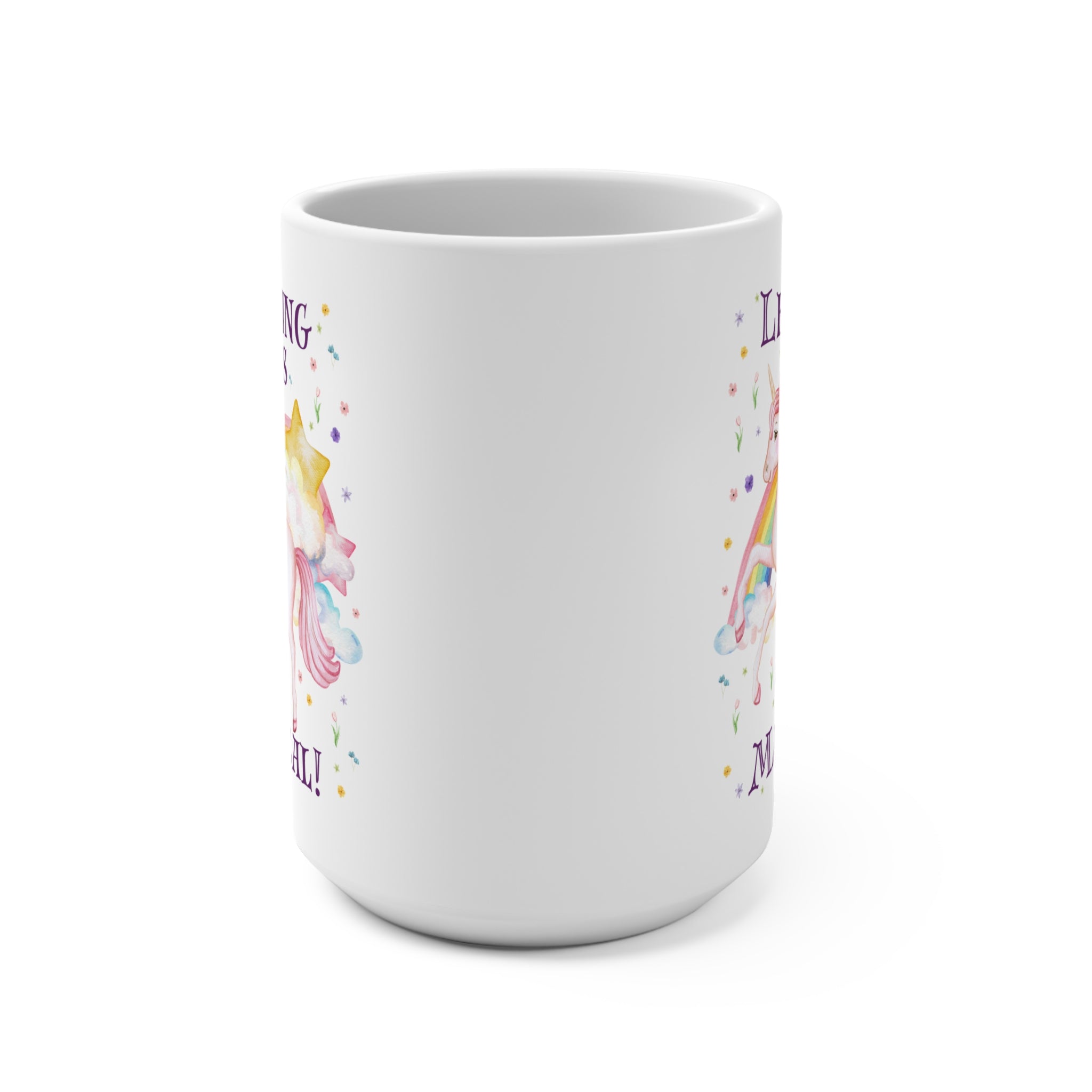 Cute Kindergarten Crew Coffee Mug: Learning is Magical! School Principal Mug with Stars, 90s Aesthetic School Librarian Gift, Boho Unicorn - Opal and June