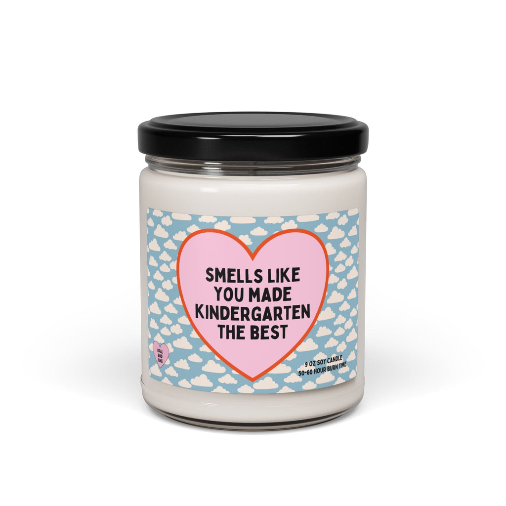 Cute Kindergarten Teacher Candle - Opal and June