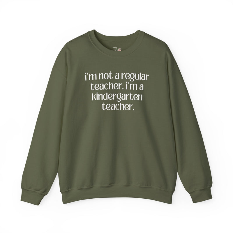 Cute Kindergarten Teacher Sweatshirt for Back to School, Cozy and Minimal First Day of School, Teacher Team, New Teacher Appreciation Gift - Opal and June