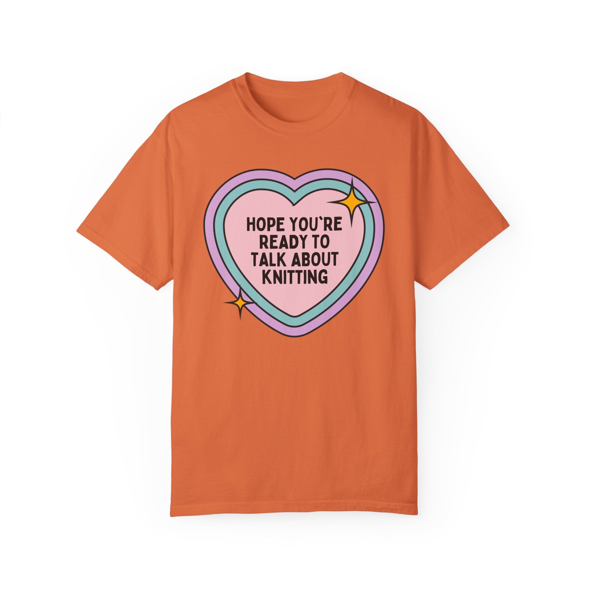 Cute Knitting Lover Tee Shirt for Mom Who Loves Knitting, Funny Saying Knit Lover T-Shirt with Heart, Silly Mother's Day Gift for Grandma - Opal and June