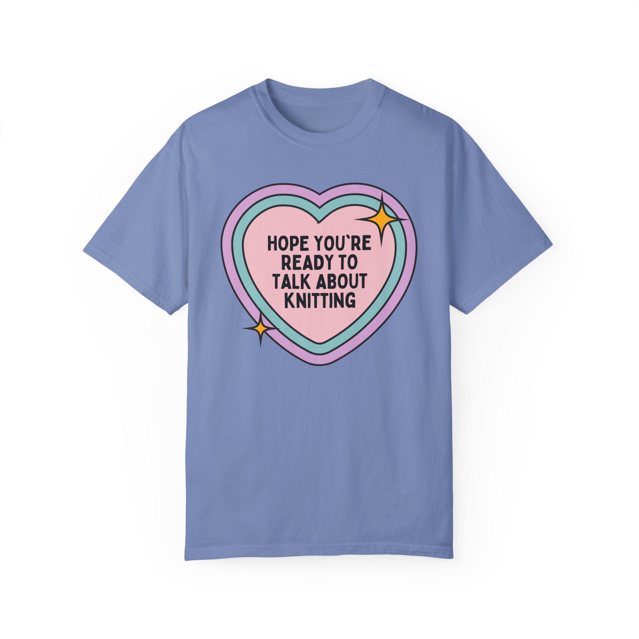 Cute Knitting Lover Tee Shirt for Mom Who Loves Knitting, Funny Saying Knit Lover T-Shirt with Heart, Silly Mother's Day Gift for Grandma - Opal and June