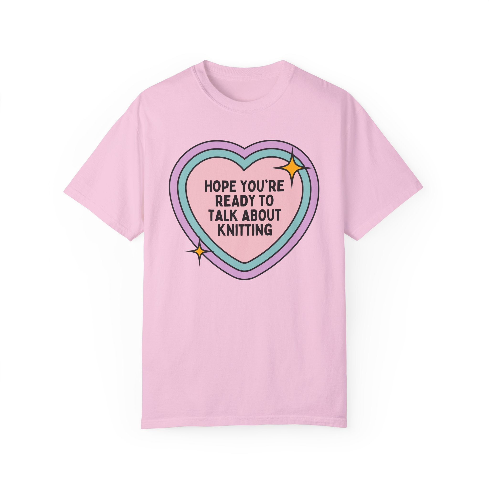 Cute Knitting Lover Tee Shirt for Mom Who Loves Knitting, Funny Saying Knit Lover T-Shirt with Heart, Silly Mother's Day Gift for Grandma - Opal and June