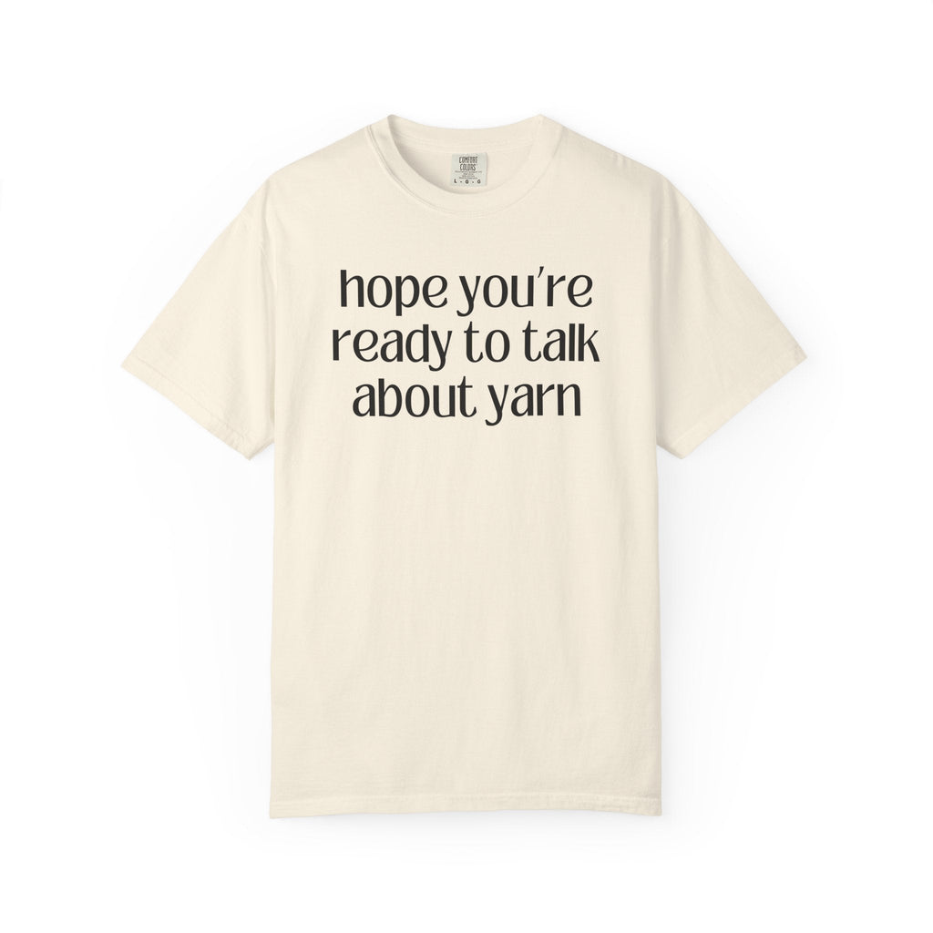 Cute Knitting or Crochet Lover Tee Shirt for Mom Who Loves Yarn, Funny Saying Yarn Lover Tee with Heart, Silly Mother's Day Gift for Grandma - Opal and June