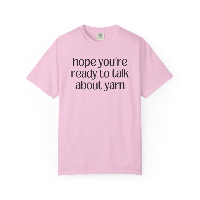 Cute Knitting or Crochet Lover Tee Shirt for Mom Who Loves Yarn, Funny Saying Yarn Lover Tee with Heart, Silly Mother's Day Gift for Grandma - Opal and June