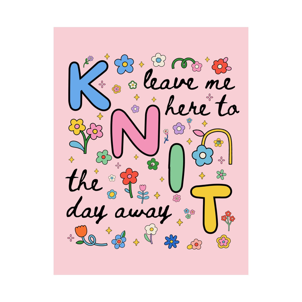 Cute Knitting Poster Print - Opal and June