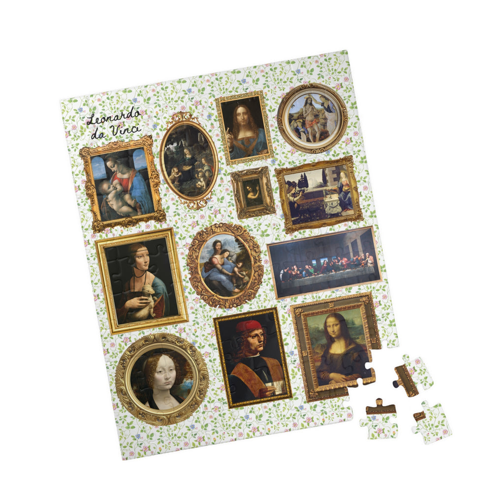 Cute Lenoardo da Vinci Art History Tee Puzzle for Friend or Historian Who Loves Art: Gallery Wall Aesthetic, European History Professor Gift - Opal and June