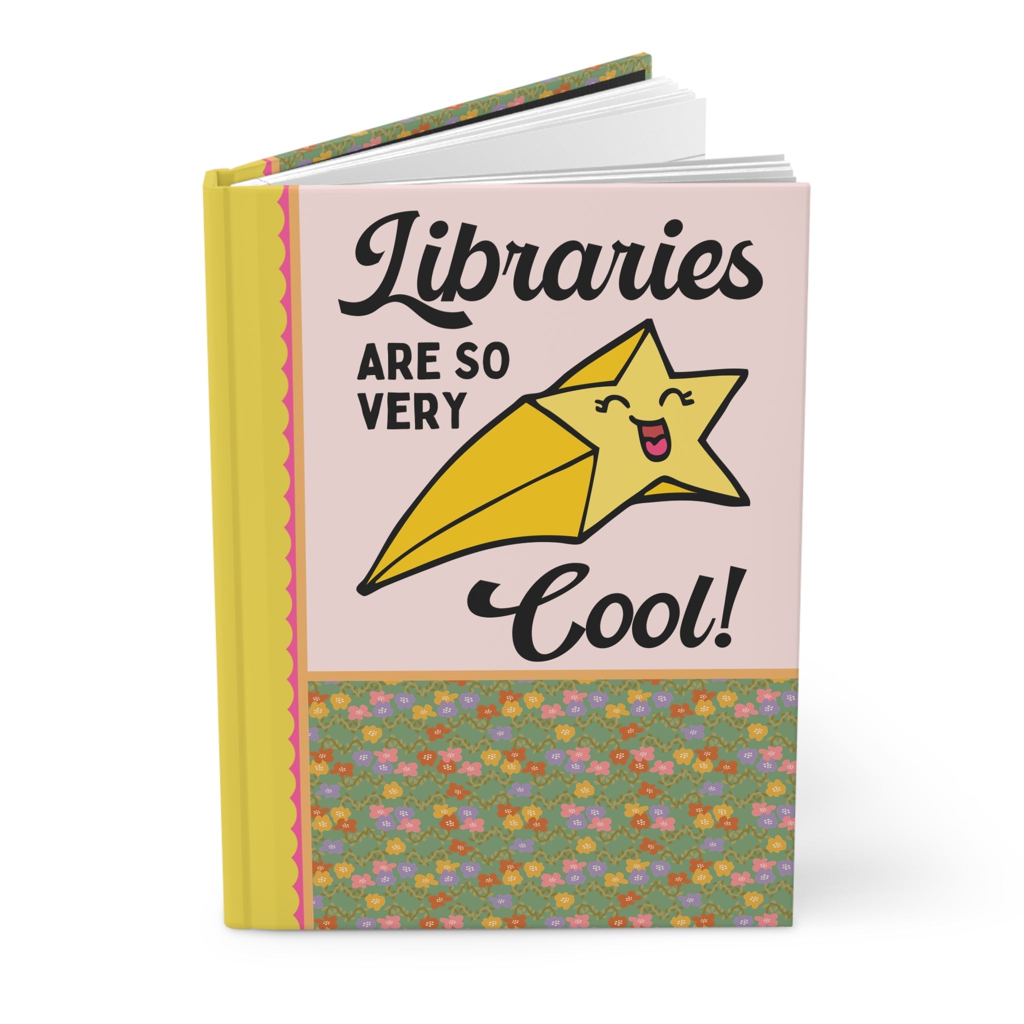 Cute Librarian Notebook, Adorable Y2K Aesthetic, Funny Library Floral Gift, Bookworm Who Loves Pastel Colors, Cute Bookish Reading Teacher - Opal and June