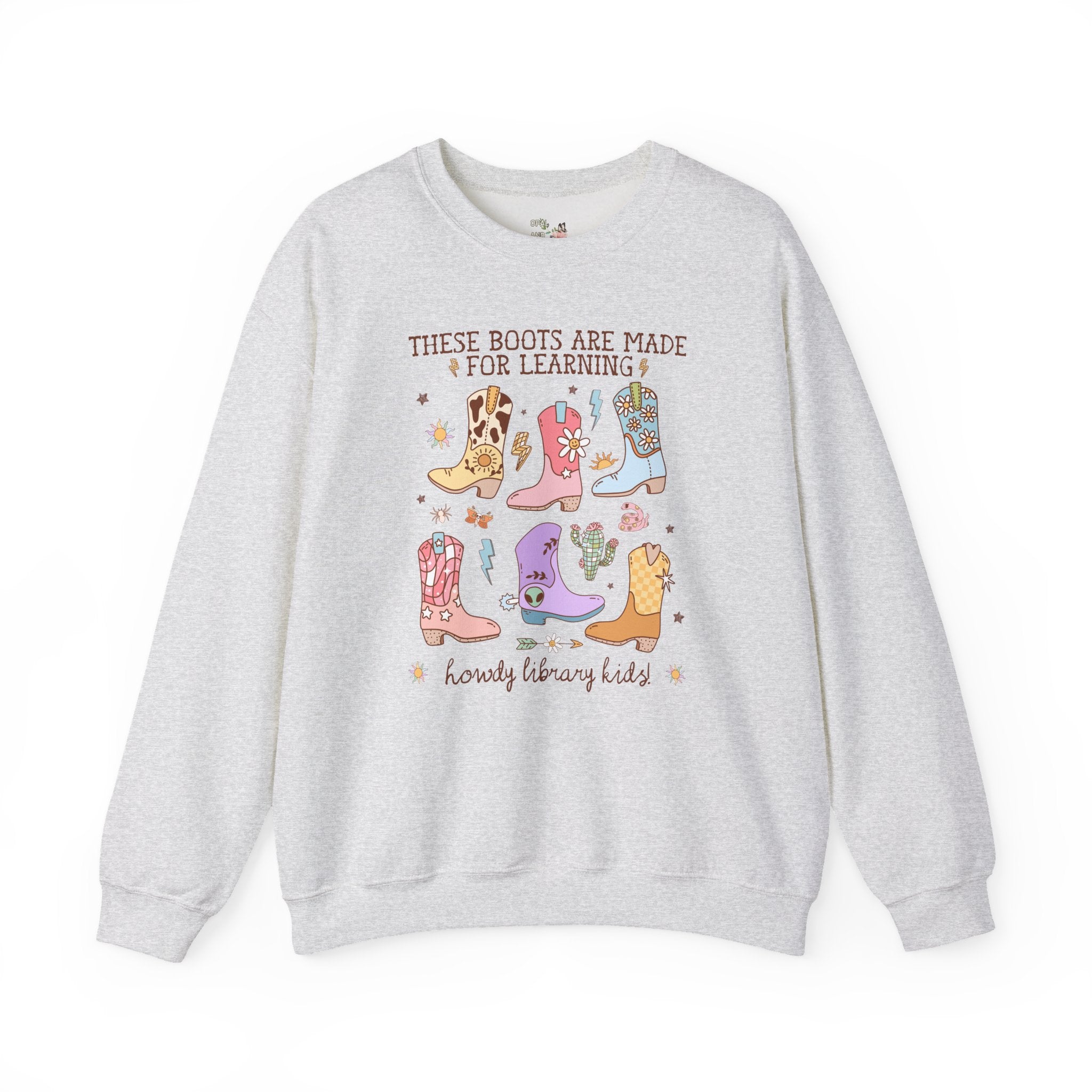 Cute Librarian Sweatshirt with Western Aesthetic - Opal and June