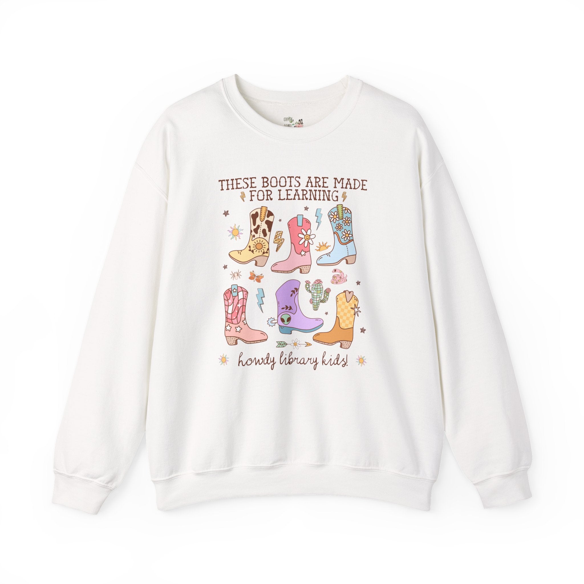 Cute Librarian Sweatshirt with Western Aesthetic - Opal and June