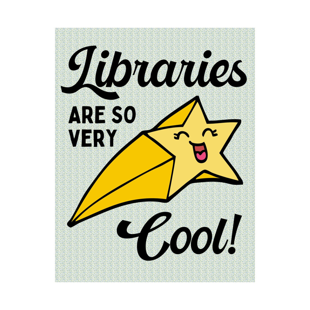 Cute Library Poster Print for Friend Who Loves Libraries, School Librarian or Reading Teacher Gift, Cute Public Library Poster for Bookworm - Opal and June