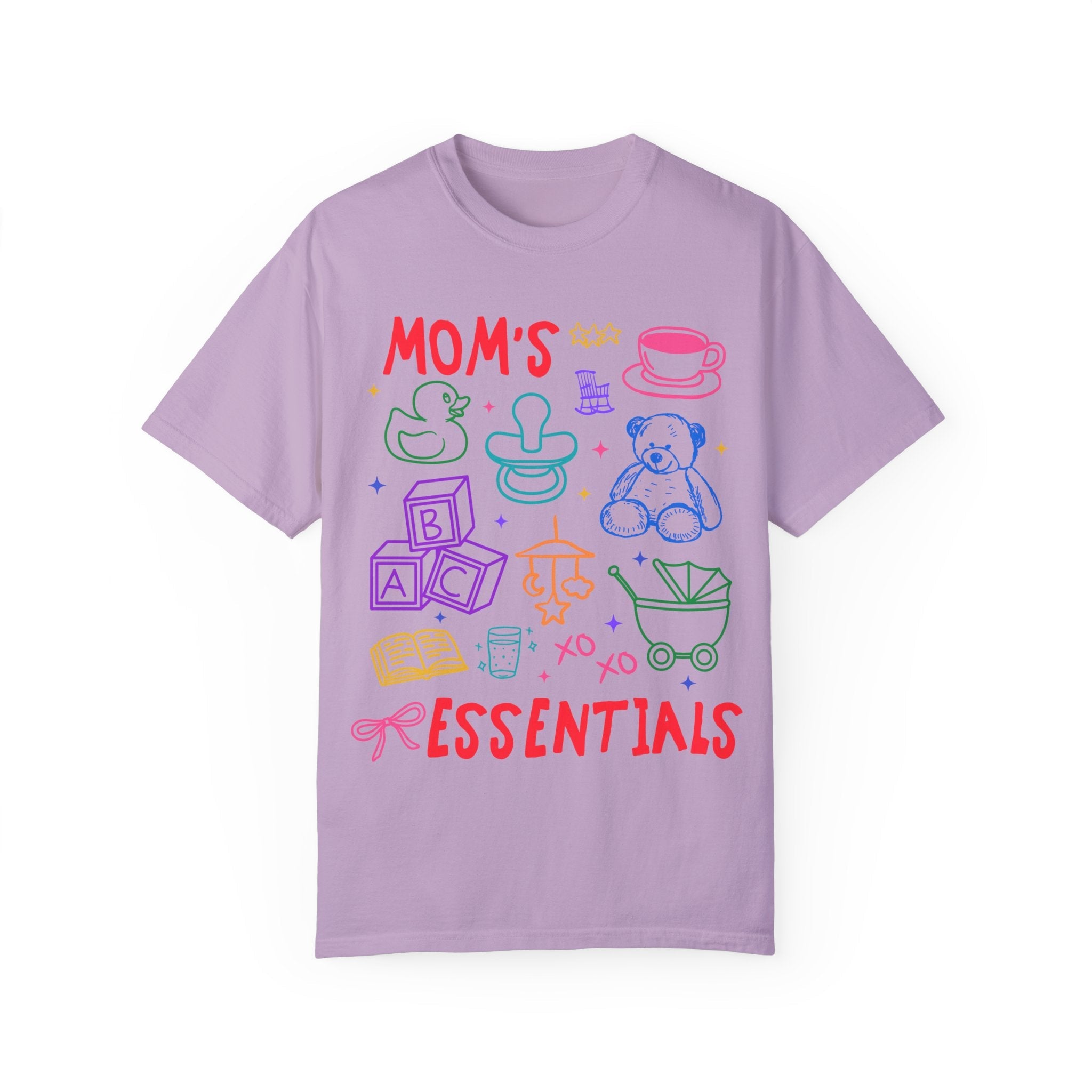 Cute Mama Doodle Shirt: Mom's Essentials, Colorful 90s Aesthetic Mother's Day Tee with Flowers, New Mama Present for Sister, Mom Babies Tee - Opal and June