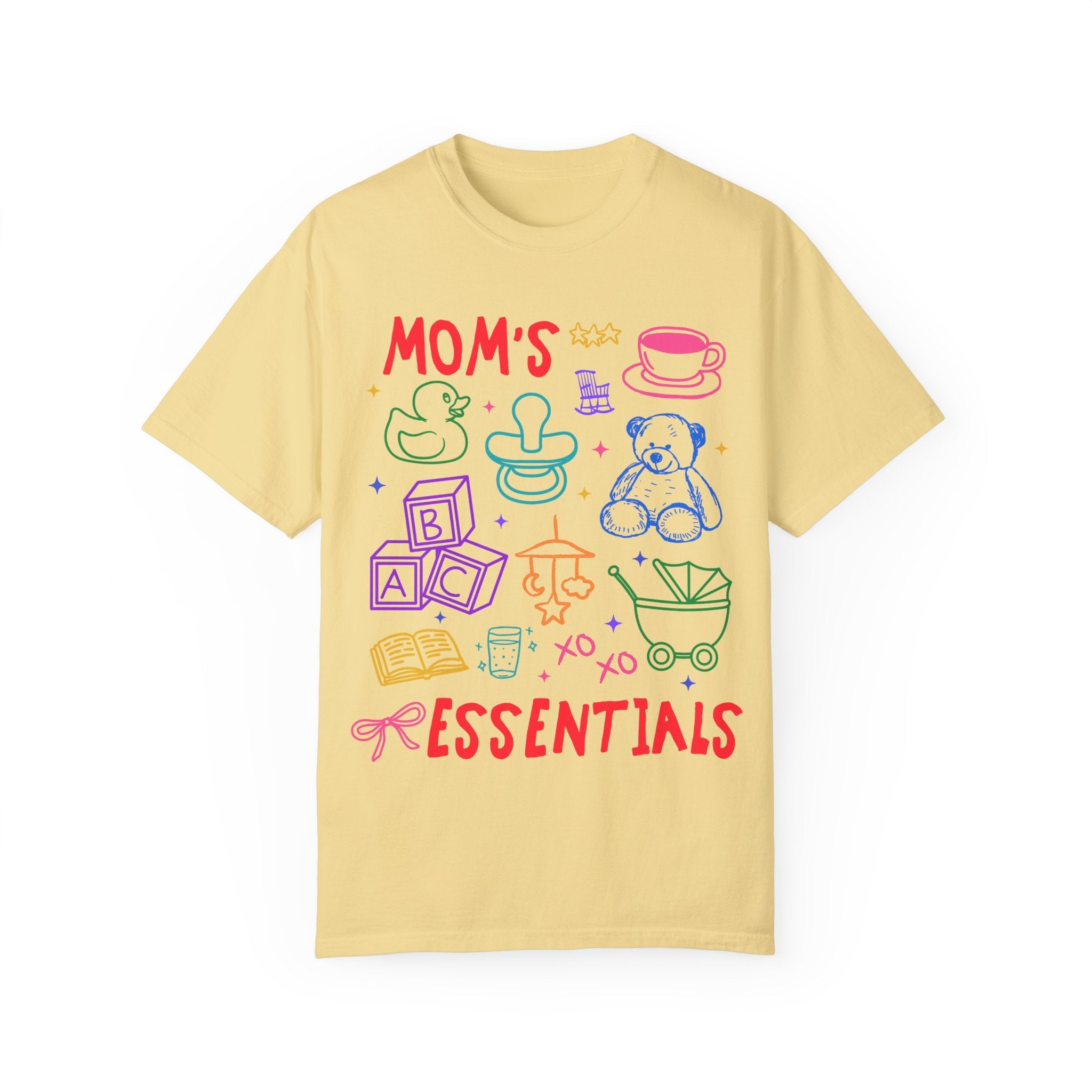 Cute Mama Doodle Shirt: Mom's Essentials, Colorful 90s Aesthetic Mother's Day Tee with Flowers, New Mama Present for Sister, Mom Babies Tee - Opal and June