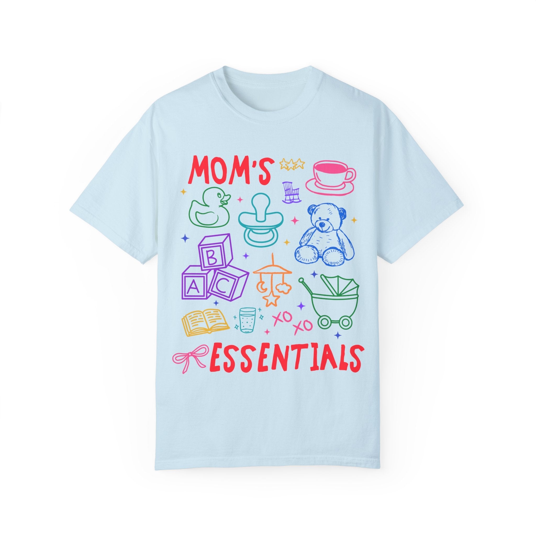 Cute Mama Doodle Shirt: Mom's Essentials, Colorful 90s Aesthetic Mother's Day Tee with Flowers, New Mama Present for Sister, Mom Babies Tee - Opal and June