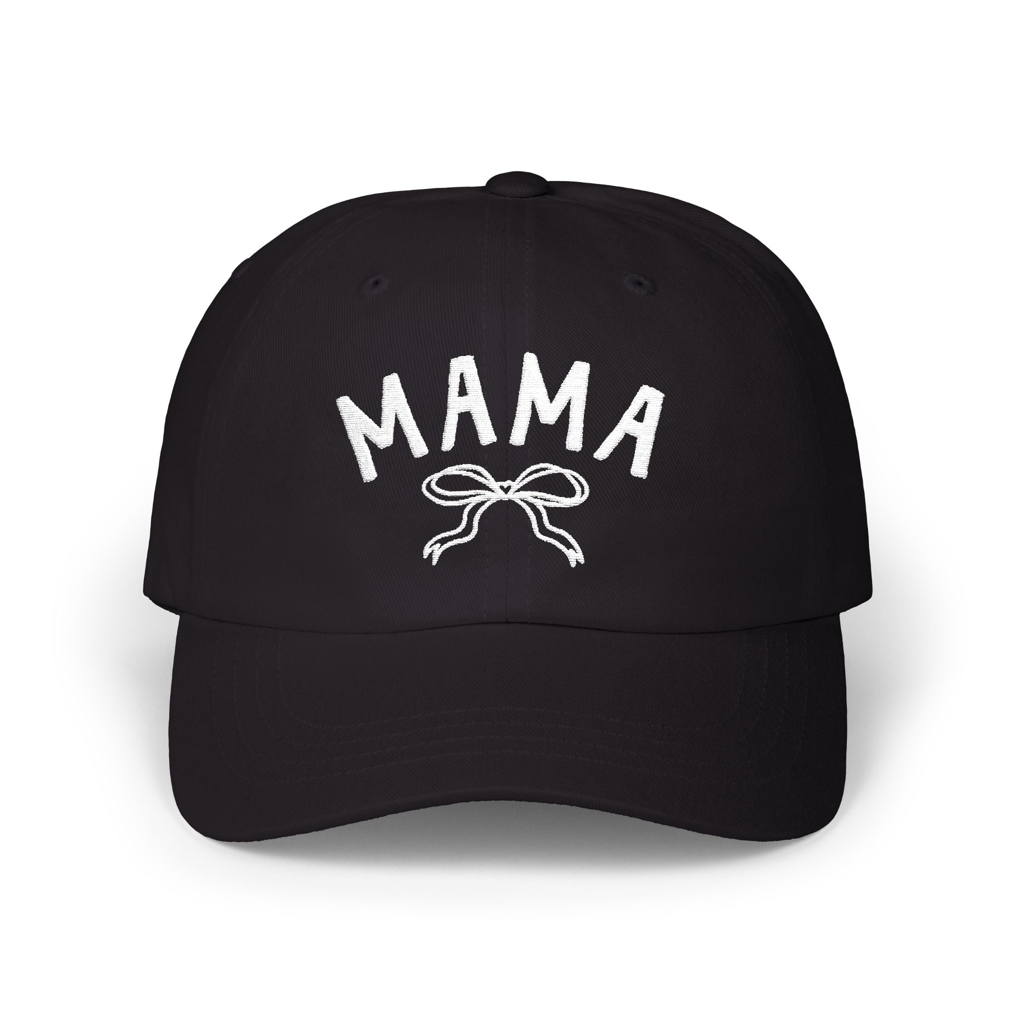 Cute Mama Embroidered Hat with Bow, Present for New Mama of Twins, Birthday Gift for Mom, Sweet Congratulations Gift, Mother's Day Present - Opal and June