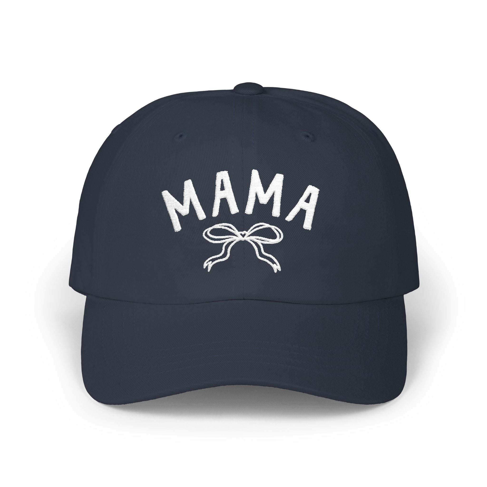Cute Mama Embroidered Hat with Bow, Present for New Mama of Twins, Birthday Gift for Mom, Sweet Congratulations Gift, Mother's Day Present - Opal and June