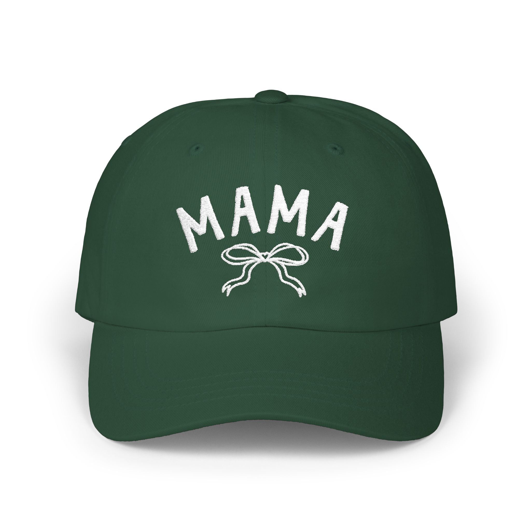 Cute Mama Embroidered Hat with Bow, Present for New Mama of Twins, Birthday Gift for Mom, Sweet Congratulations Gift, Mother's Day Present - Opal and June