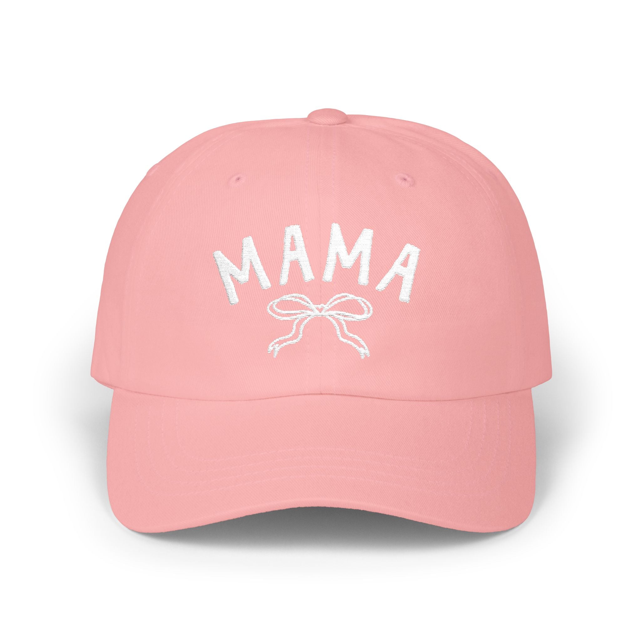 Cute Mama Embroidered Hat with Bow, Present for New Mama of Twins, Birthday Gift for Mom, Sweet Congratulations Gift, Mother's Day Present - Opal and June