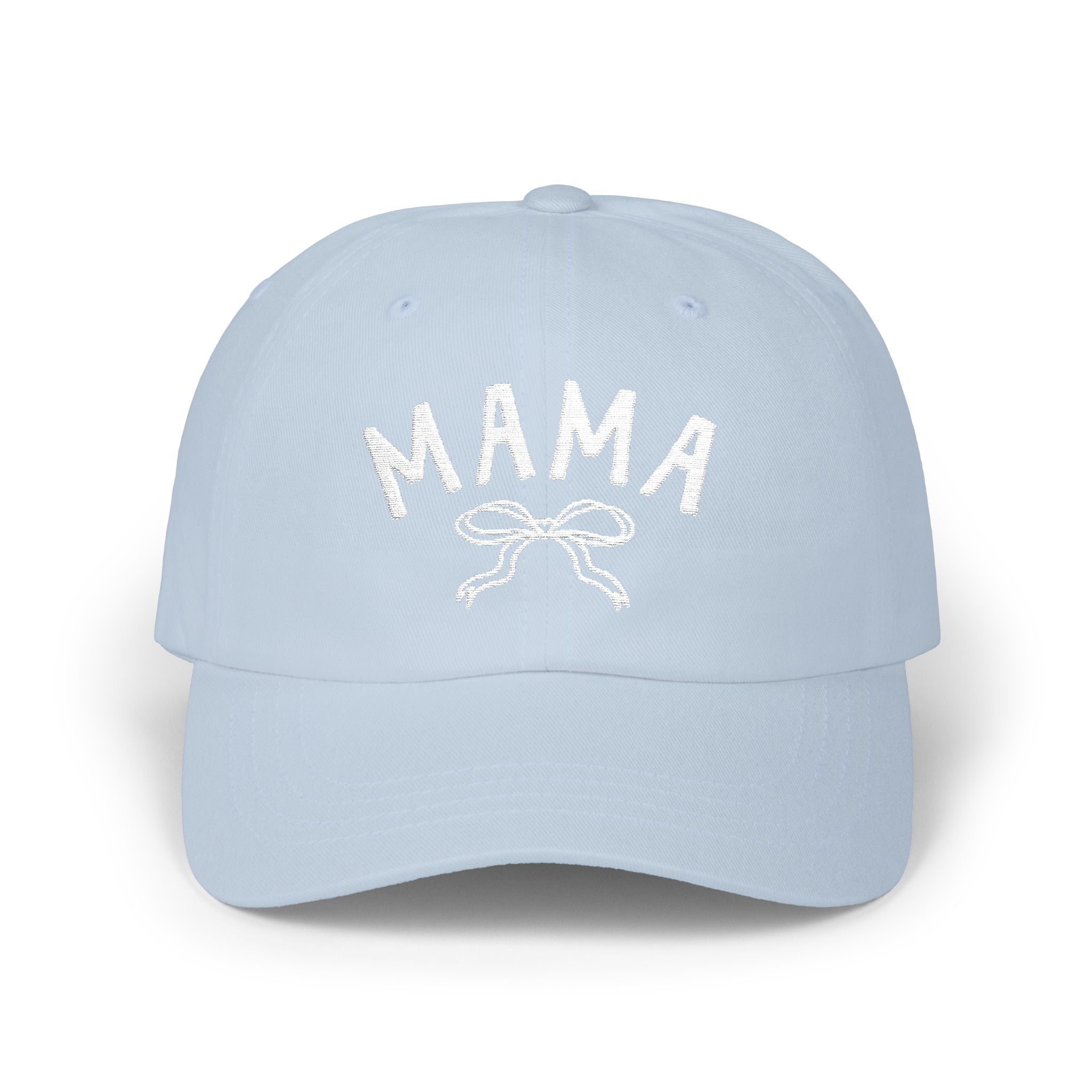 Cute Mama Embroidered Hat with Bow, Present for New Mama of Twins, Birthday Gift for Mom, Sweet Congratulations Gift, Mother's Day Present - Opal and June
