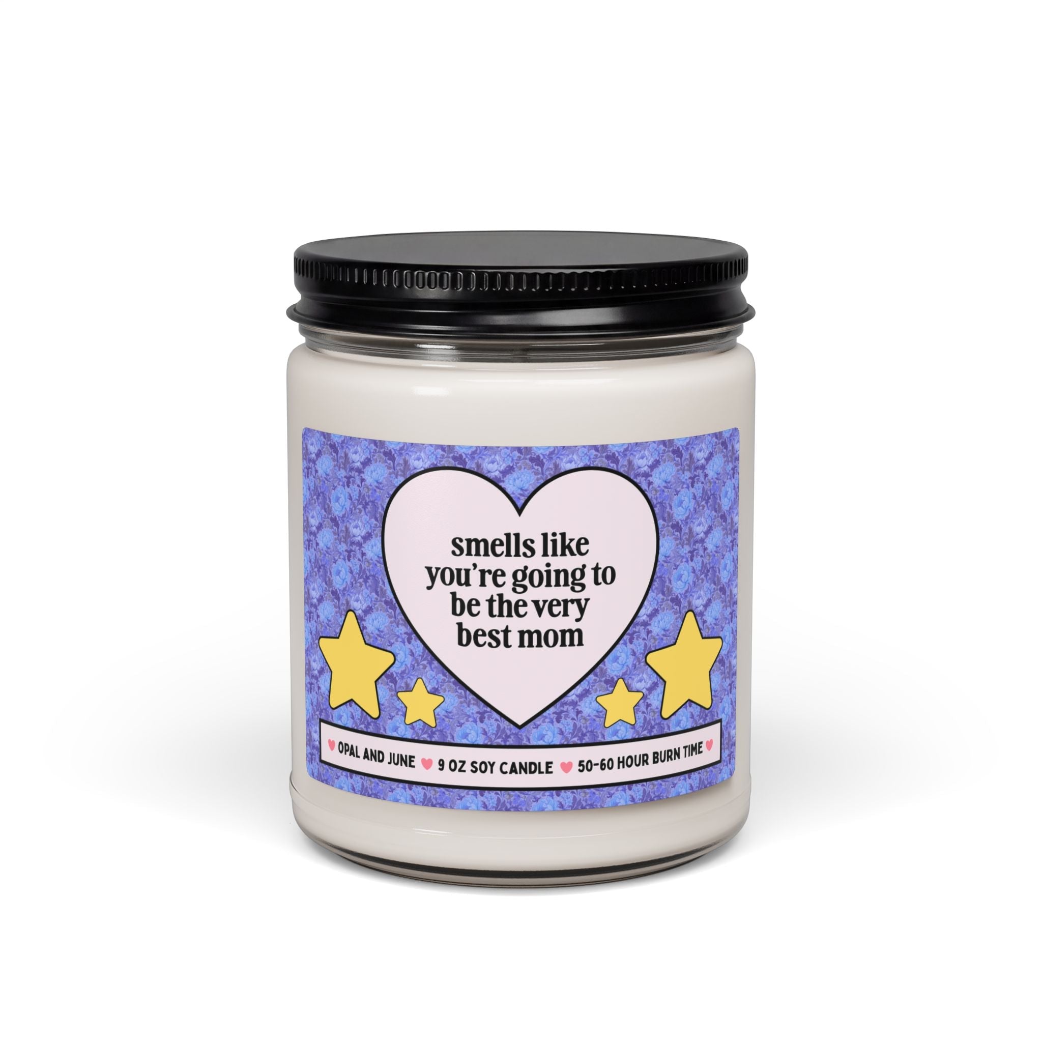 Cute New Mama Gift for Pregnant Friend or Sister: Smells Like You're Going to Be the Very Best Mom, Sweet Cottagecore Candle, Pregnant Mom - Opal and June