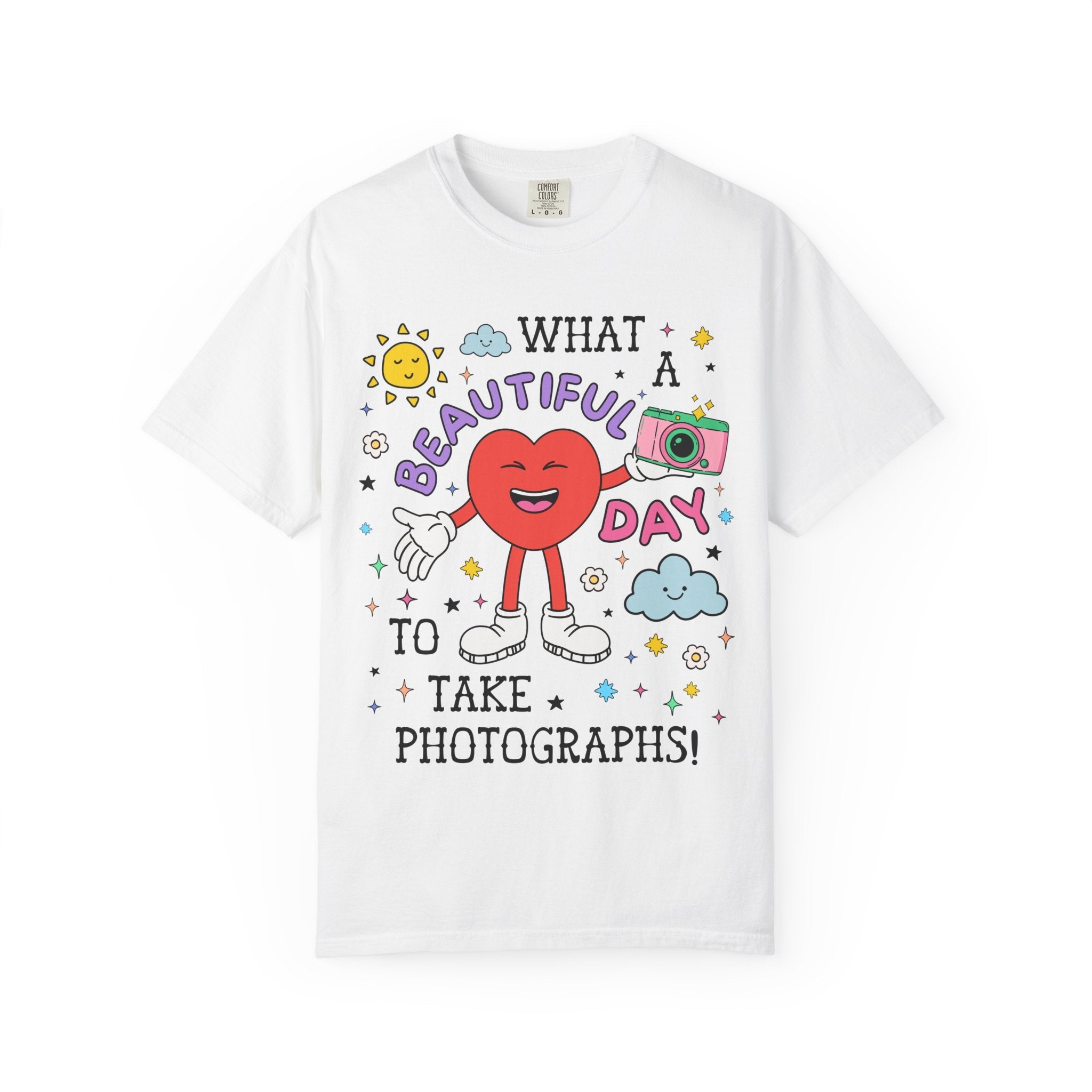 Cute Photographer Gift for Mom Who Loves Photos, Silly and Funny Saying Wedding Photographer or Family Photographer T-Shirt with Heart - Opal and June