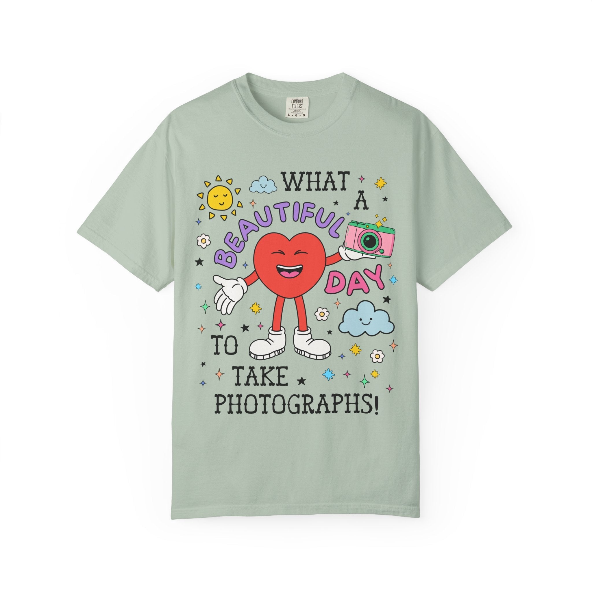 Cute Photographer Gift for Mom Who Loves Photos, Silly and Funny Saying Wedding Photographer or Family Photographer T-Shirt with Heart - Opal and June