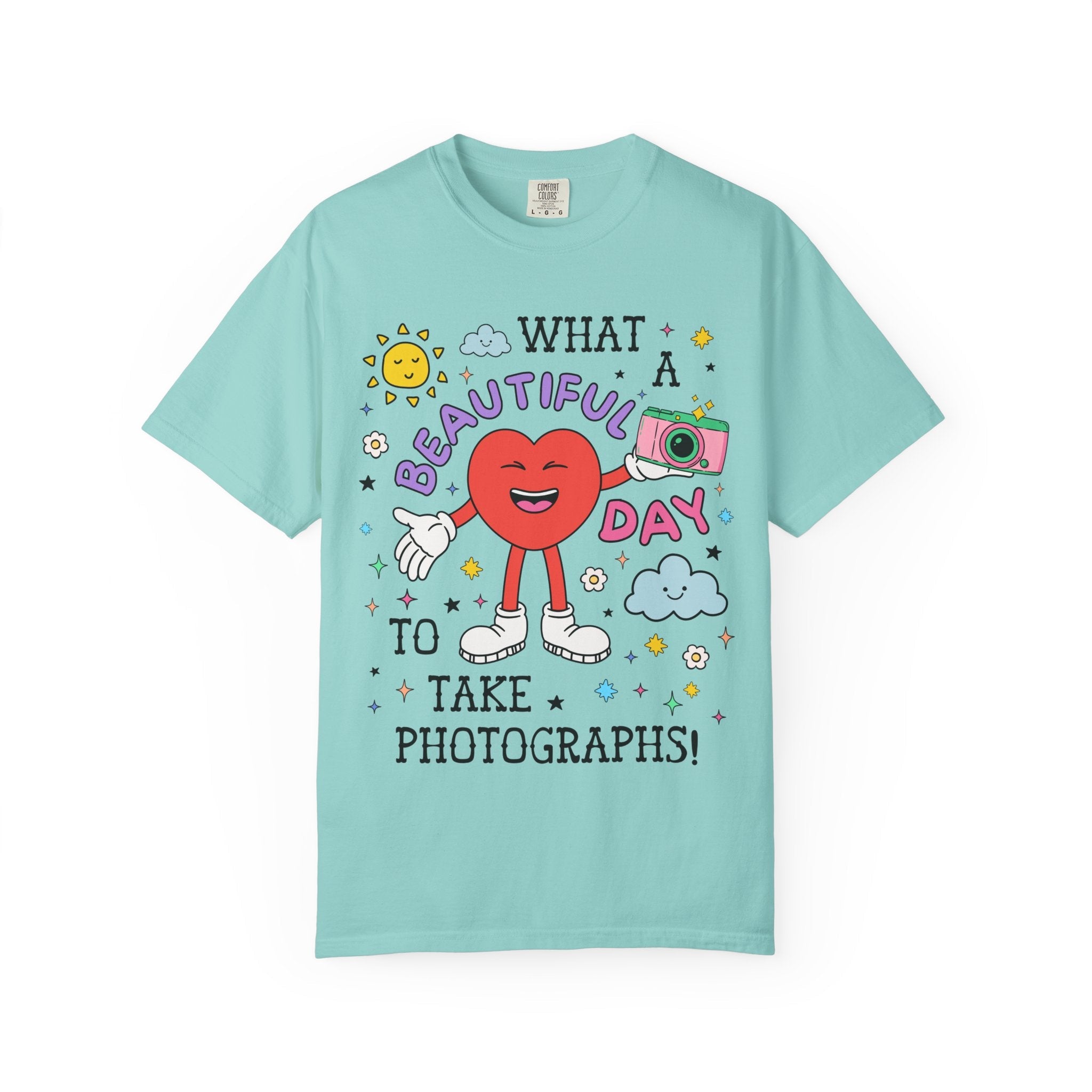 Cute Photographer Gift for Mom Who Loves Photos, Silly and Funny Saying Wedding Photographer or Family Photographer T-Shirt with Heart - Opal and June