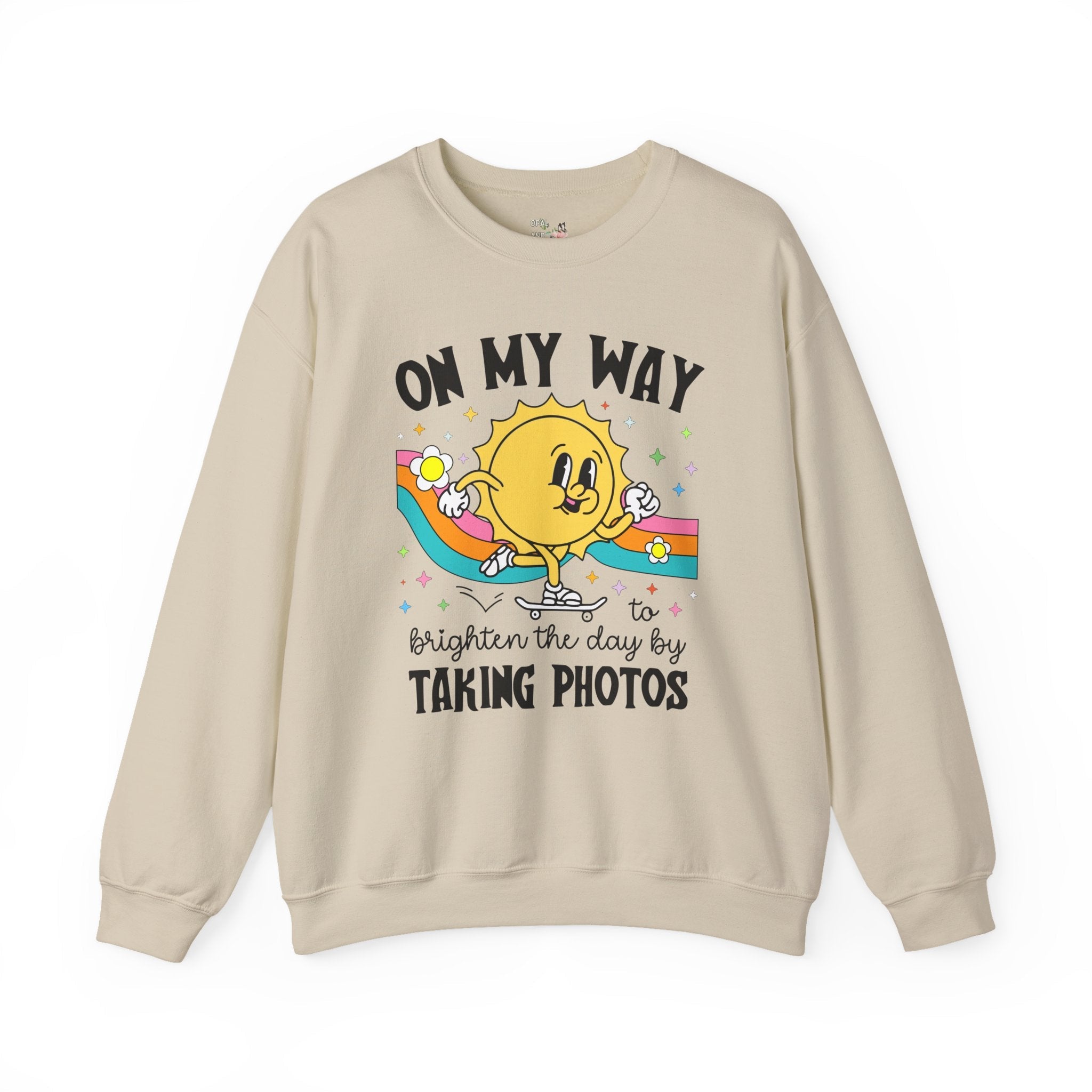 Cute Photographer Sweatshirt for Daughter Who Loves Photography, Colorful Photography Major Graduation Gift, Wedding or Family Photographer - Opal and June