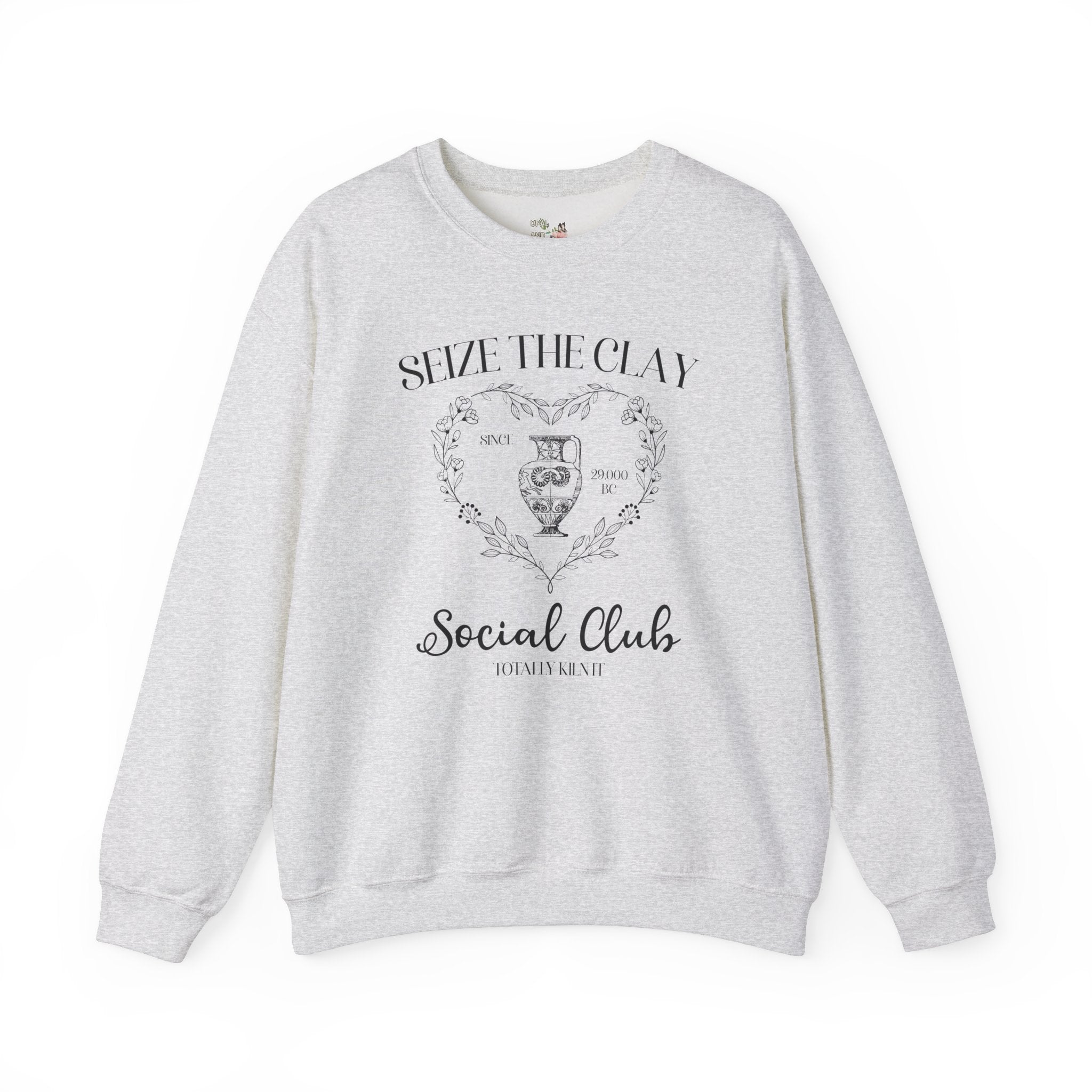 Cute Pottery Sweatshirt for Ceramic Artist, Seize the Clay Social Club Shirt for Potter, Art History Teacher Present, Pottery Major Crewneck - Opal and June