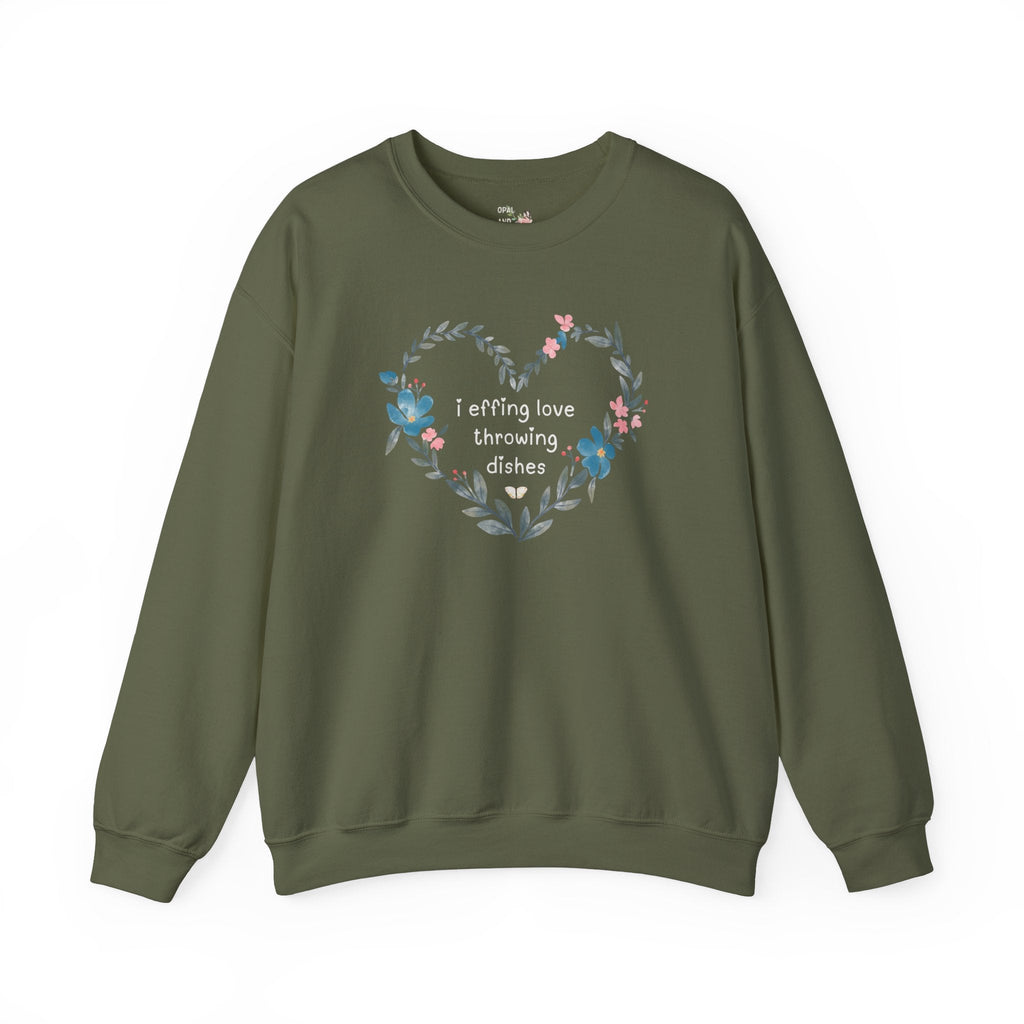Cute Pottery Sweatshirt for Ceramic Artist Who Loves a Funny Saying, Floral Cottagecore Shirt for Friend Who Loves Pottery, Art Teacher Gift - Opal and June