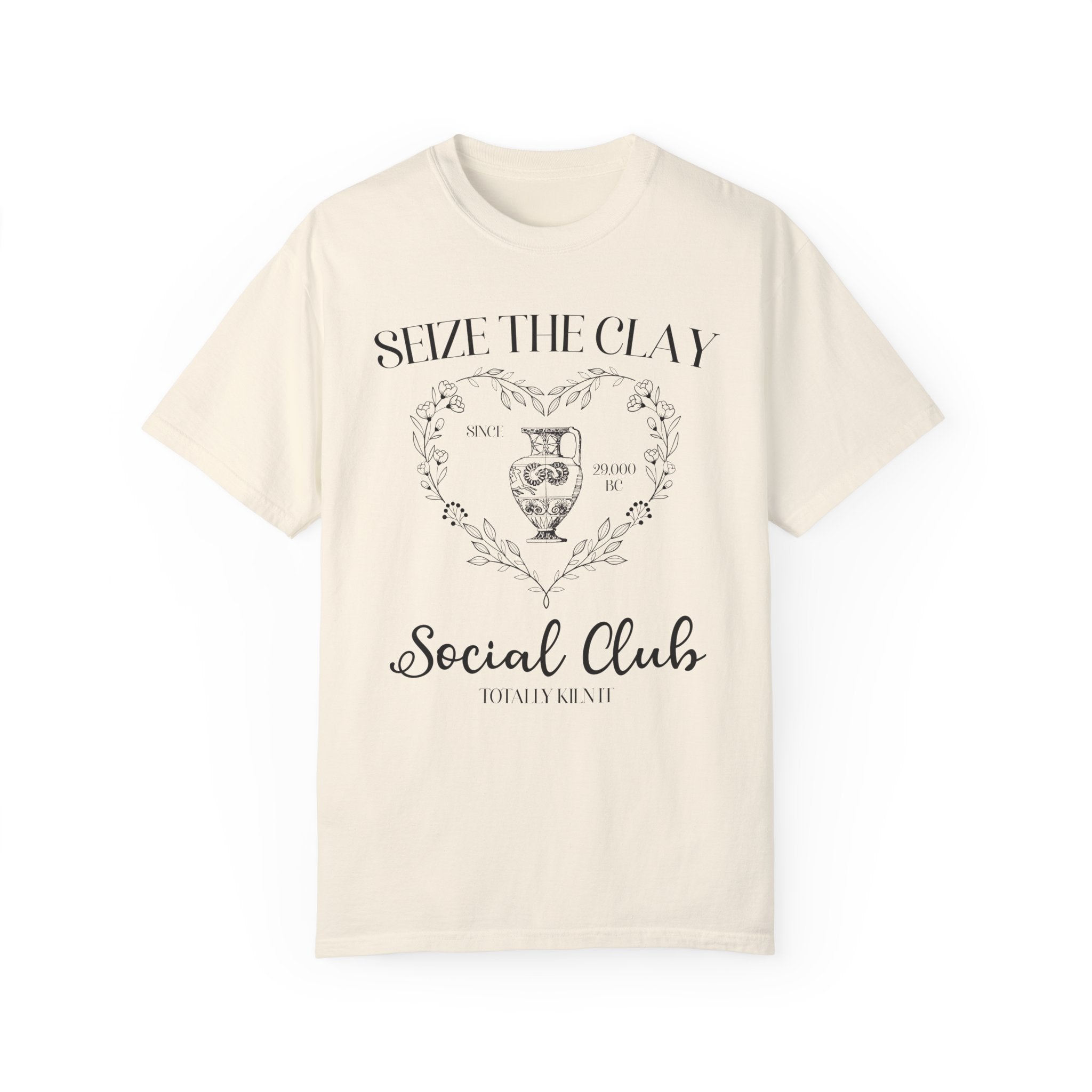 Cute Pottery Tee Shirt for Ceramic Artist: Seize the Clay Social Club Shirt for Potter, High School Art History Teacher, Pottery Major Gift - Opal and June