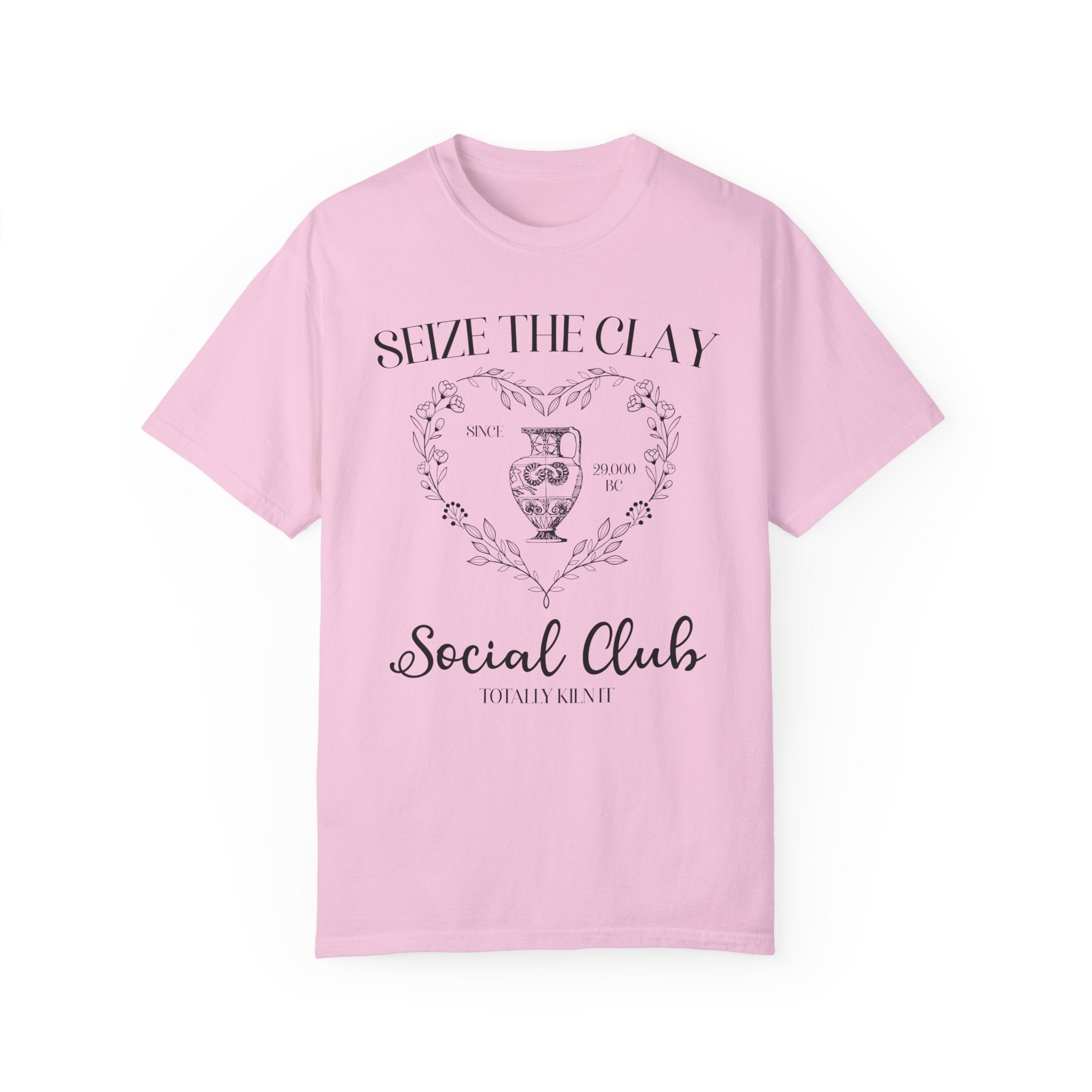 Cute Pottery Tee Shirt for Ceramic Artist: Seize the Clay Social Club Shirt for Potter, High School Art History Teacher, Pottery Major Gift - Opal and June