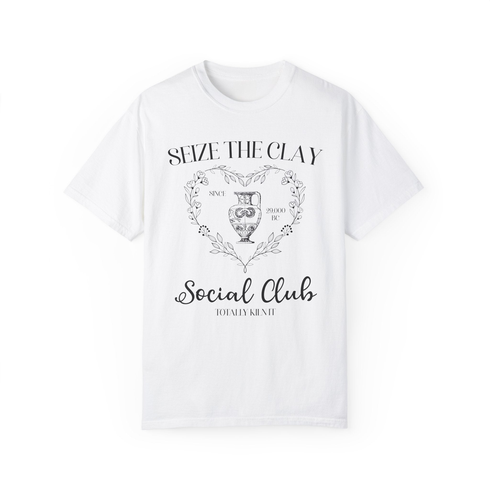 Cute Pottery Tee Shirt for Ceramic Artist: Seize the Clay Social Club Shirt for Potter, High School Art History Teacher, Pottery Major Gift - Opal and June