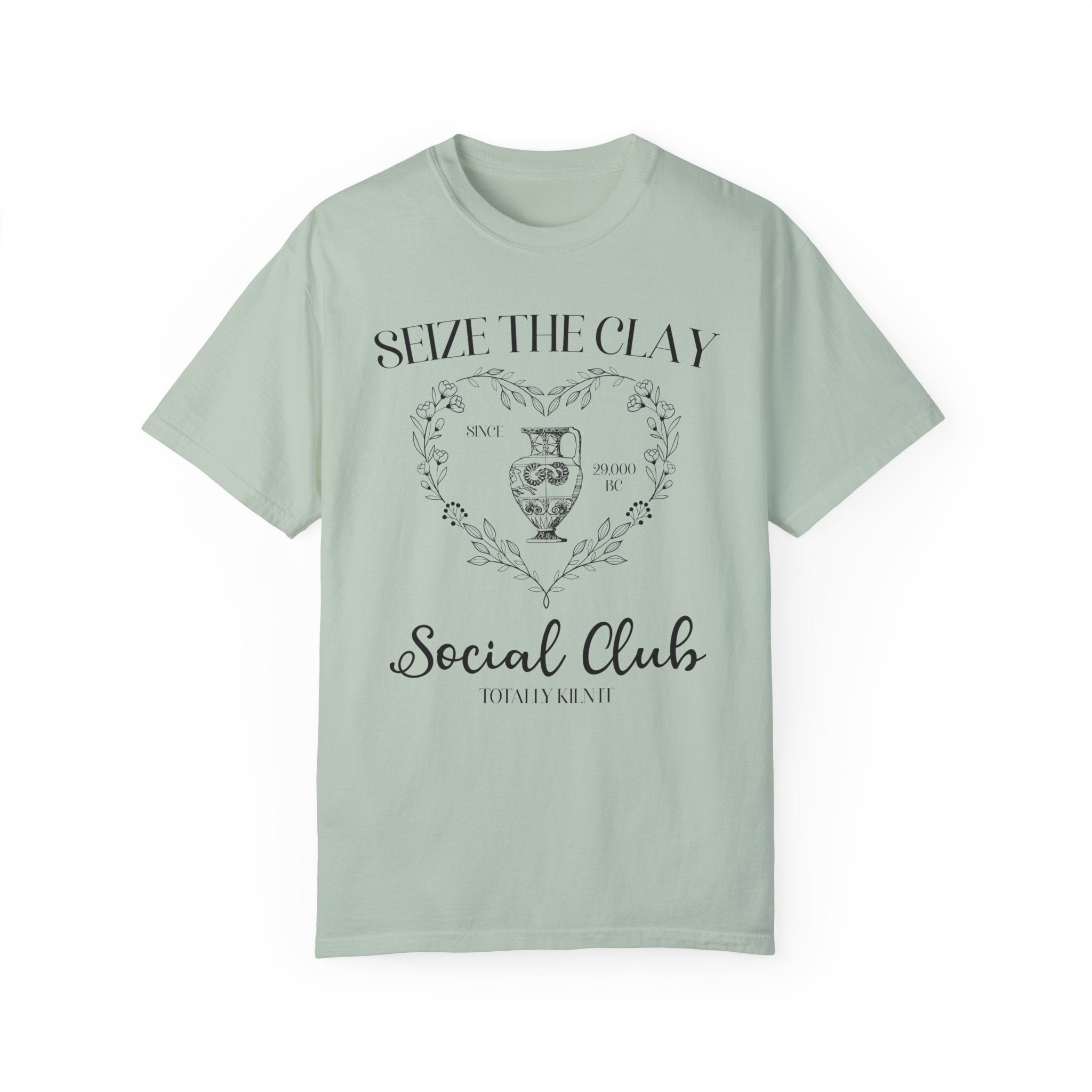 Cute Pottery Tee Shirt for Ceramic Artist: Seize the Clay Social Club Shirt for Potter, High School Art History Teacher, Pottery Major Gift - Opal and June