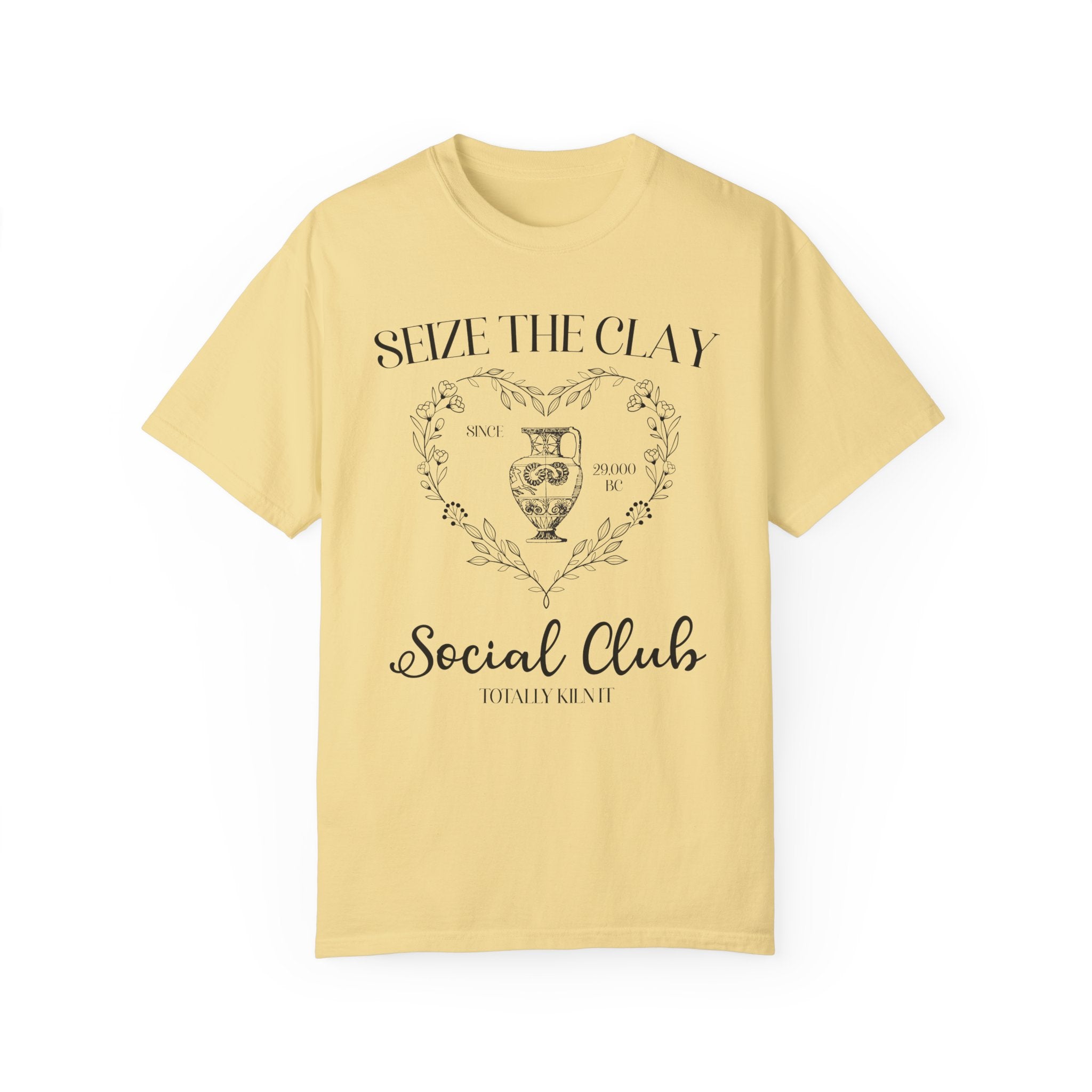 Cute Pottery Tee Shirt for Ceramic Artist: Seize the Clay Social Club Shirt for Potter, High School Art History Teacher, Pottery Major Gift - Opal and June