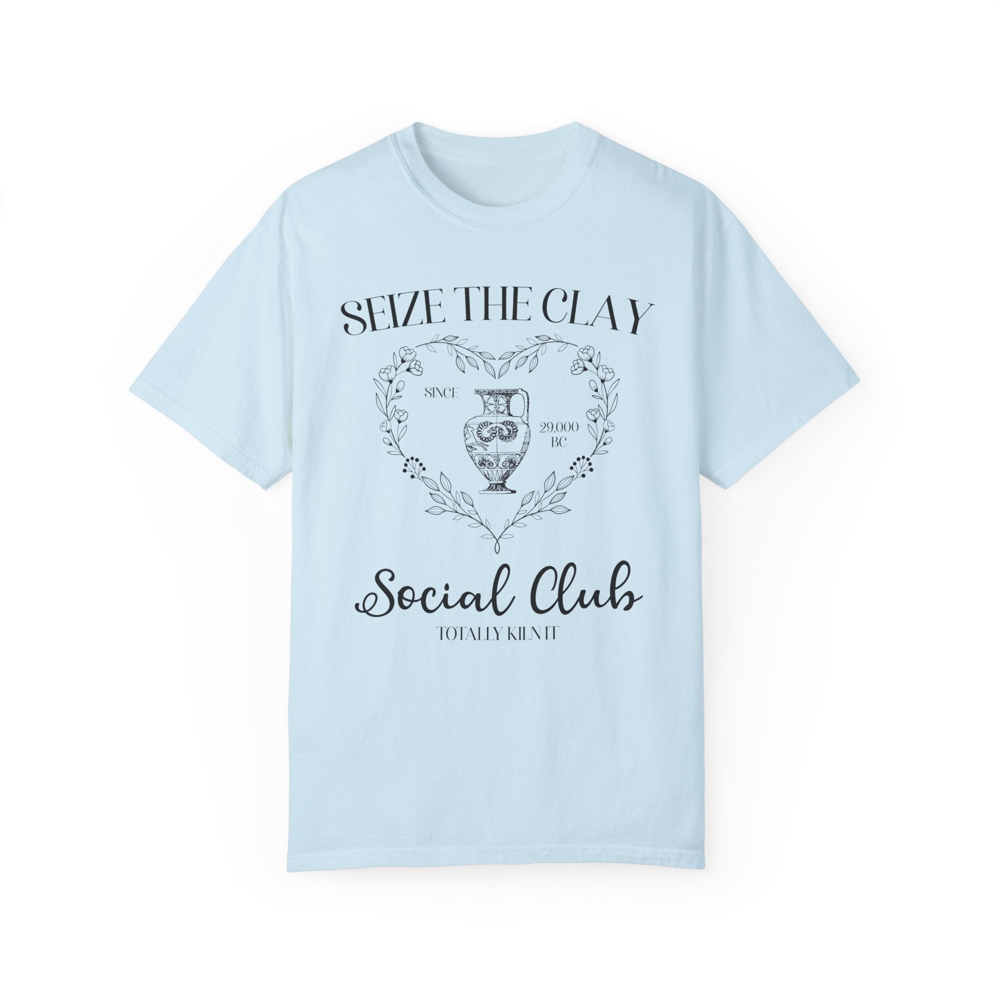 Cute Pottery Tee Shirt for Ceramic Artist: Seize the Clay Social Club Shirt for Potter, High School Art History Teacher, Pottery Major Gift - Opal and June