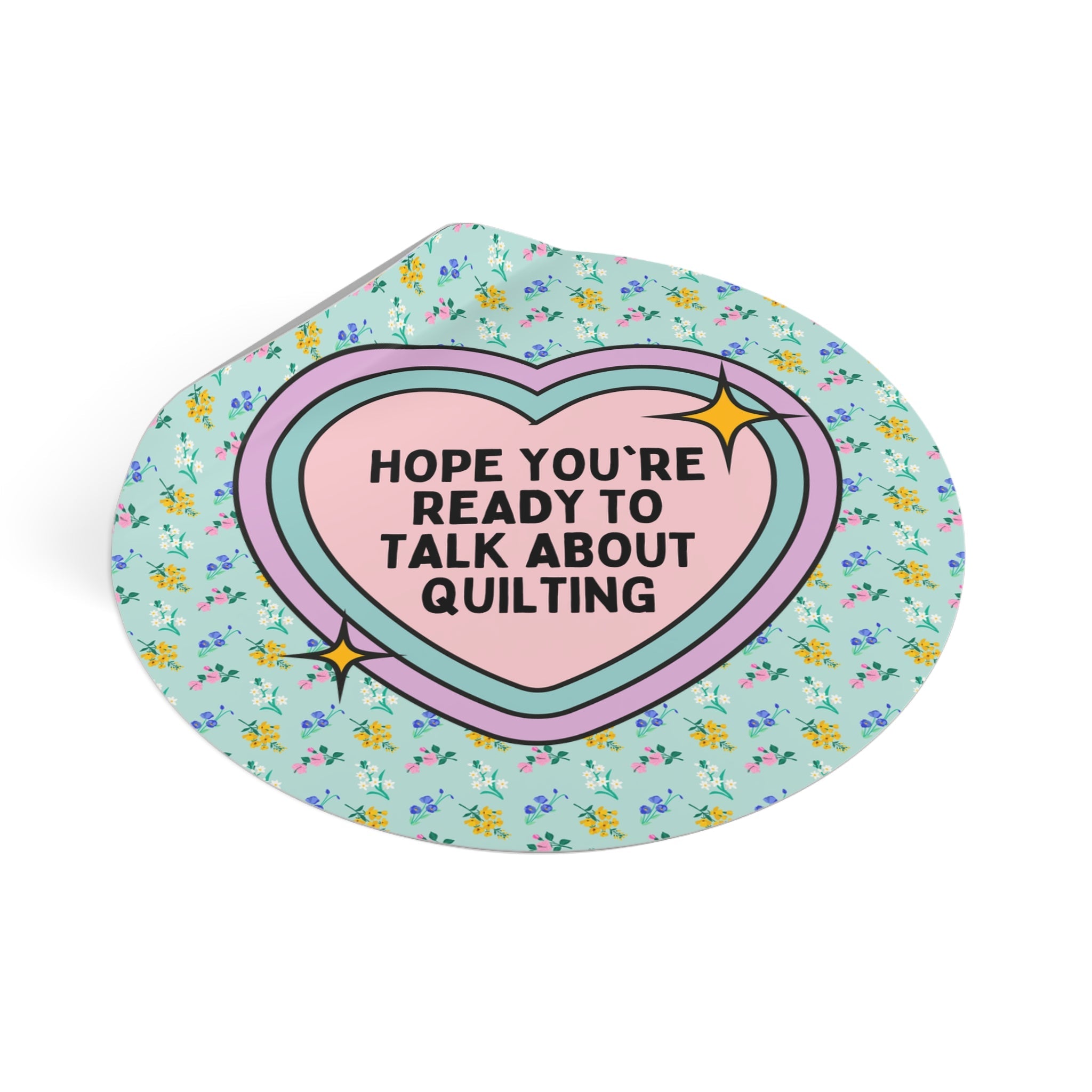 Cute Quilting Sticker, Grandma Who Loves Making Quilts, Small Mother's Day Present for Quilter, Gift for Quiltmaker, Quilt Lover Sewing Gift - Opal and June